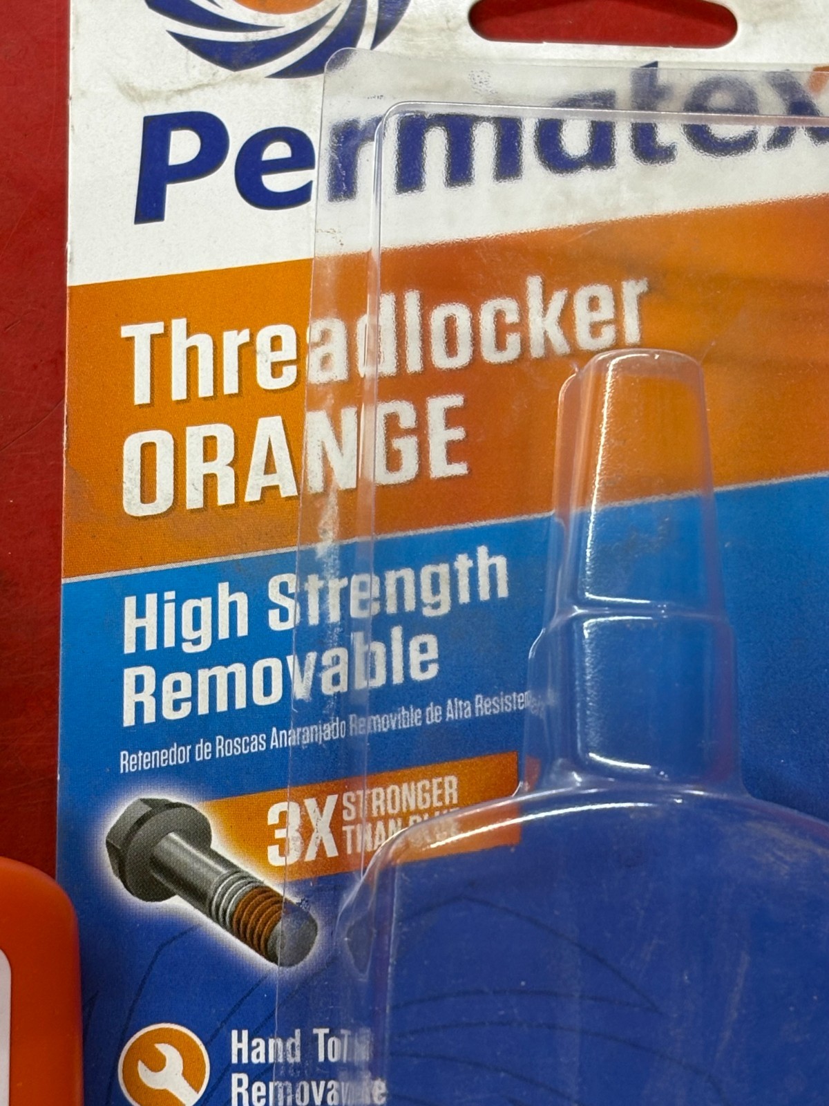 PERMATEX 25240 HIGH STRENGTH REMOVABLE THREADLOCKER ORANGE 3x STRONGER THAN BLUE