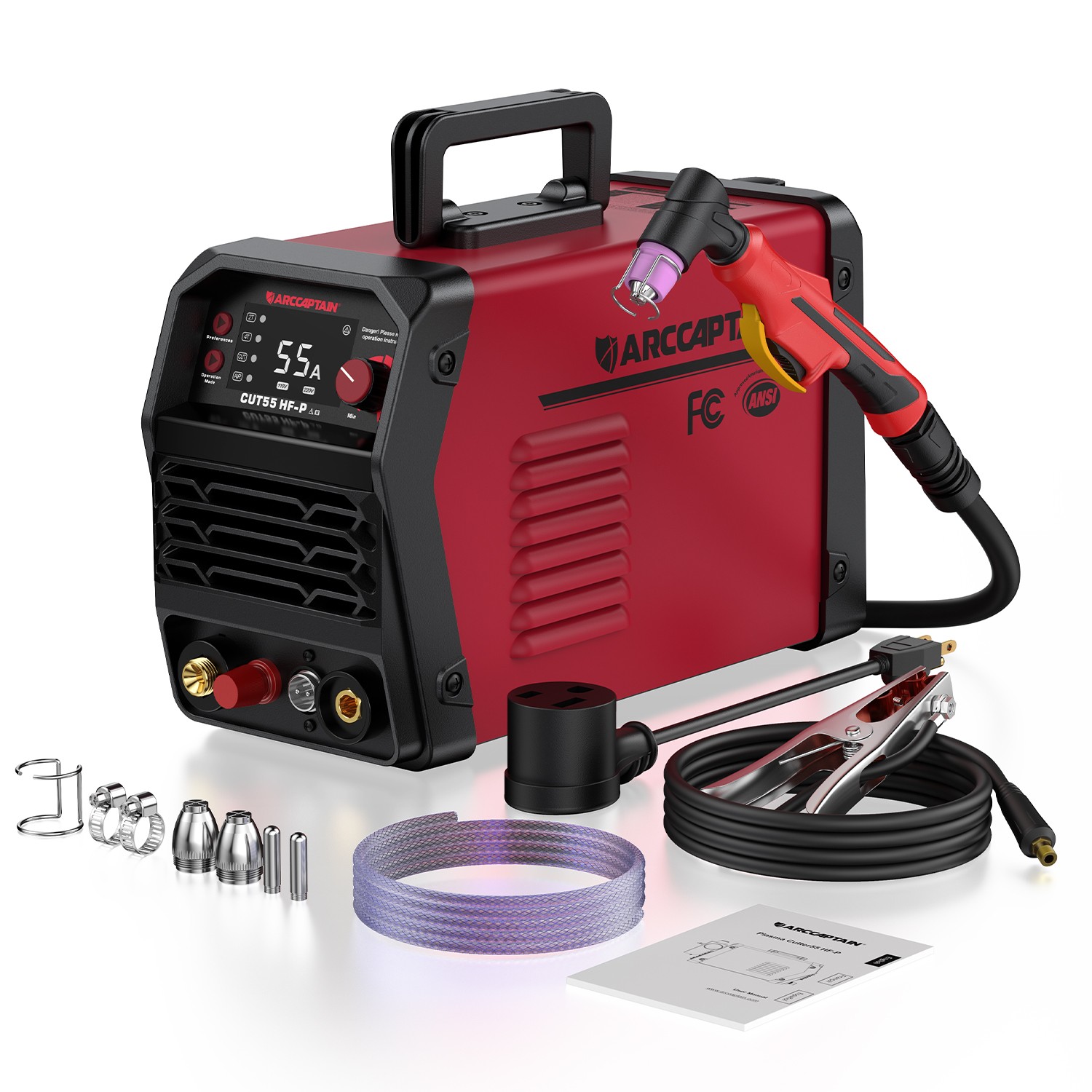 2026 ARCCAPTAIN CUT55 HF-P 55A Plasma Cutter – 110V/220V Dual Voltage IGBT Tech