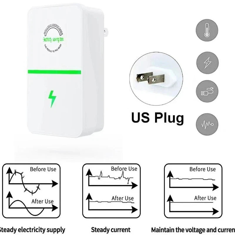 Energy Saving Device Stopwatt Electricity Saving Box Stabilize Voltage Device-US