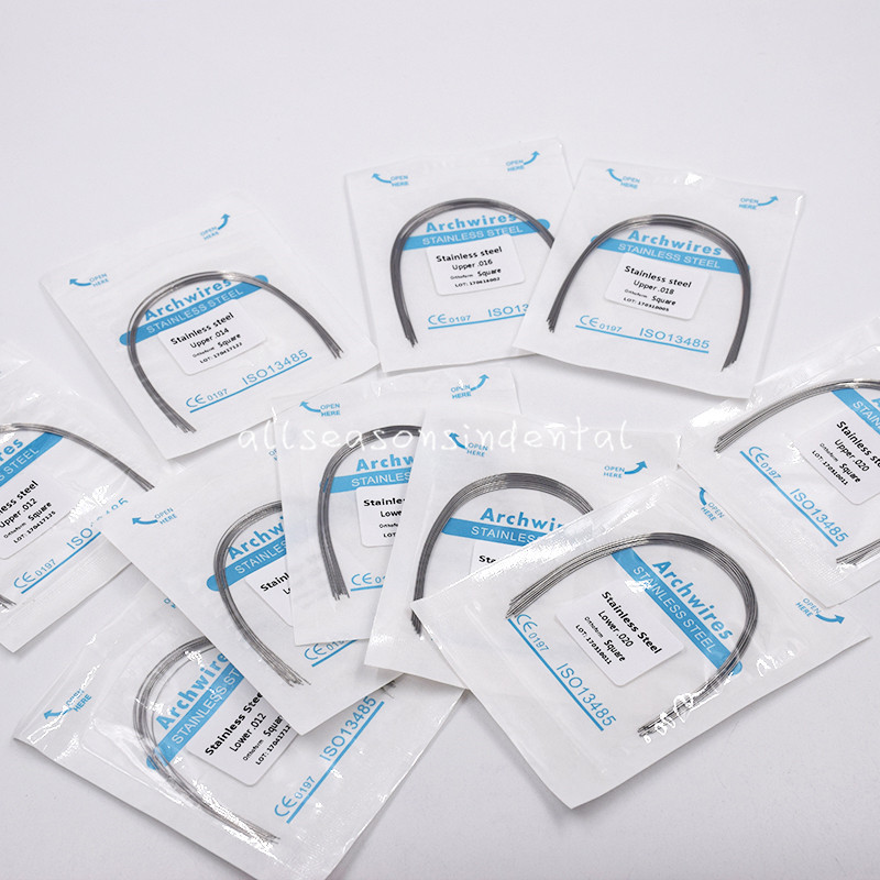 10 Pcs Dental Orthodontic Stainless Steel Round Arch Wires Ovoid/Natural/Square