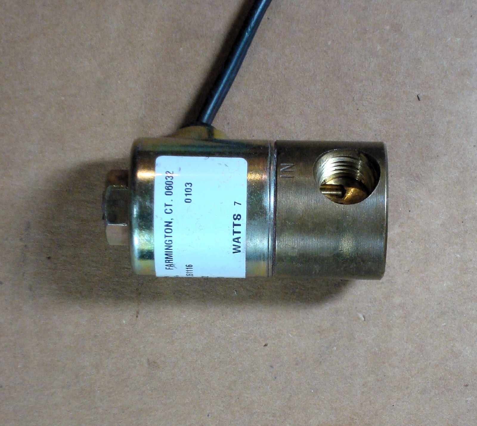 KIP Brass 1/4″ 110 v SOLENOID VALVE Normally Closed Direct Acting 5/32 orifice