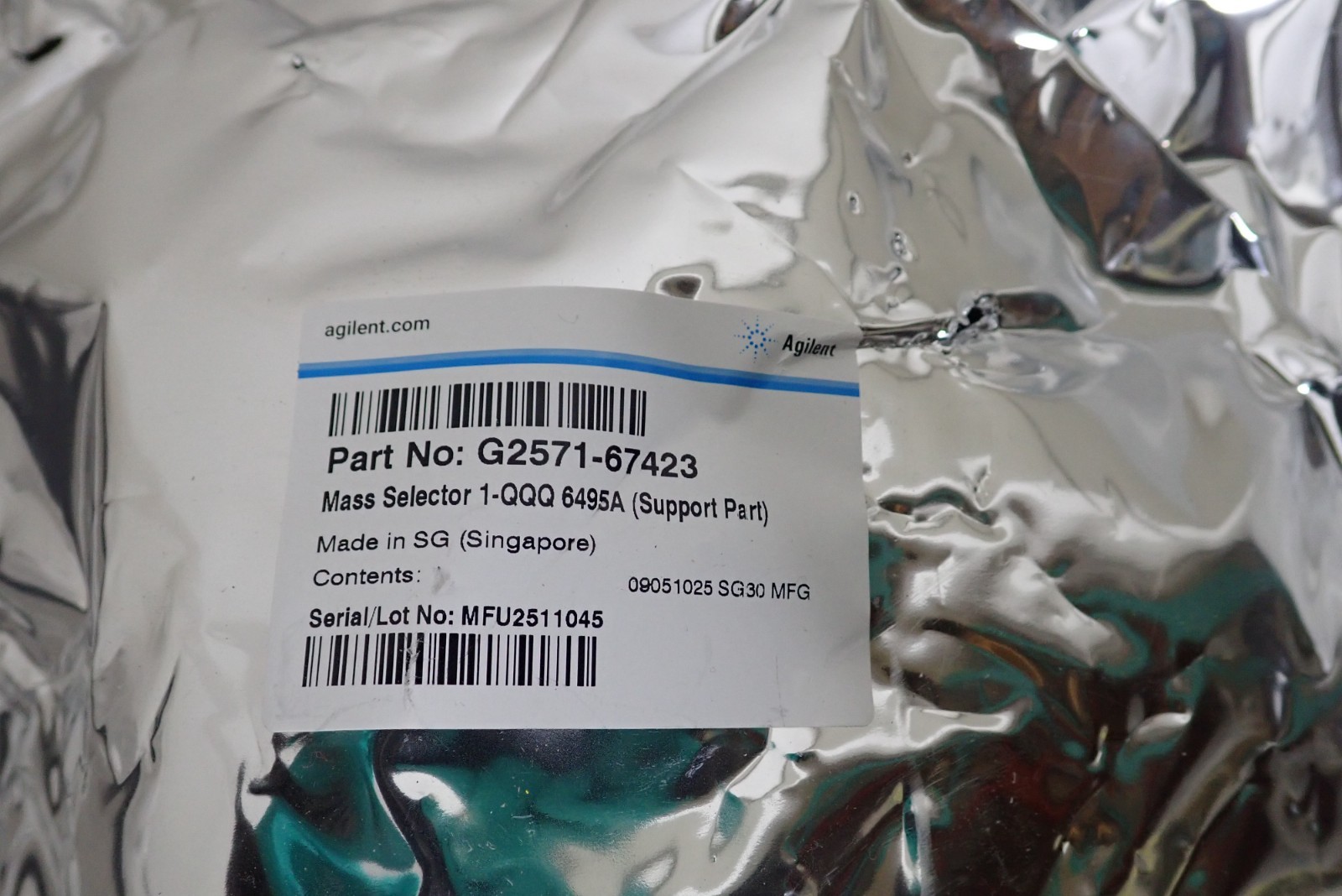 Agilent Technologies G2571-67423 Mass Selector 1-QQQ 6495A
