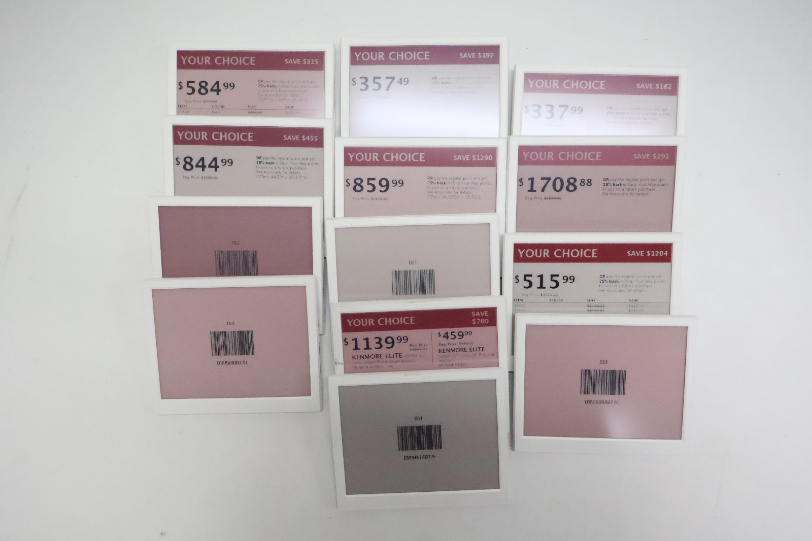 Lot of 13 SoluM TG-QR6000N Electronic Shelf Label Digital Price Tag – Untested
