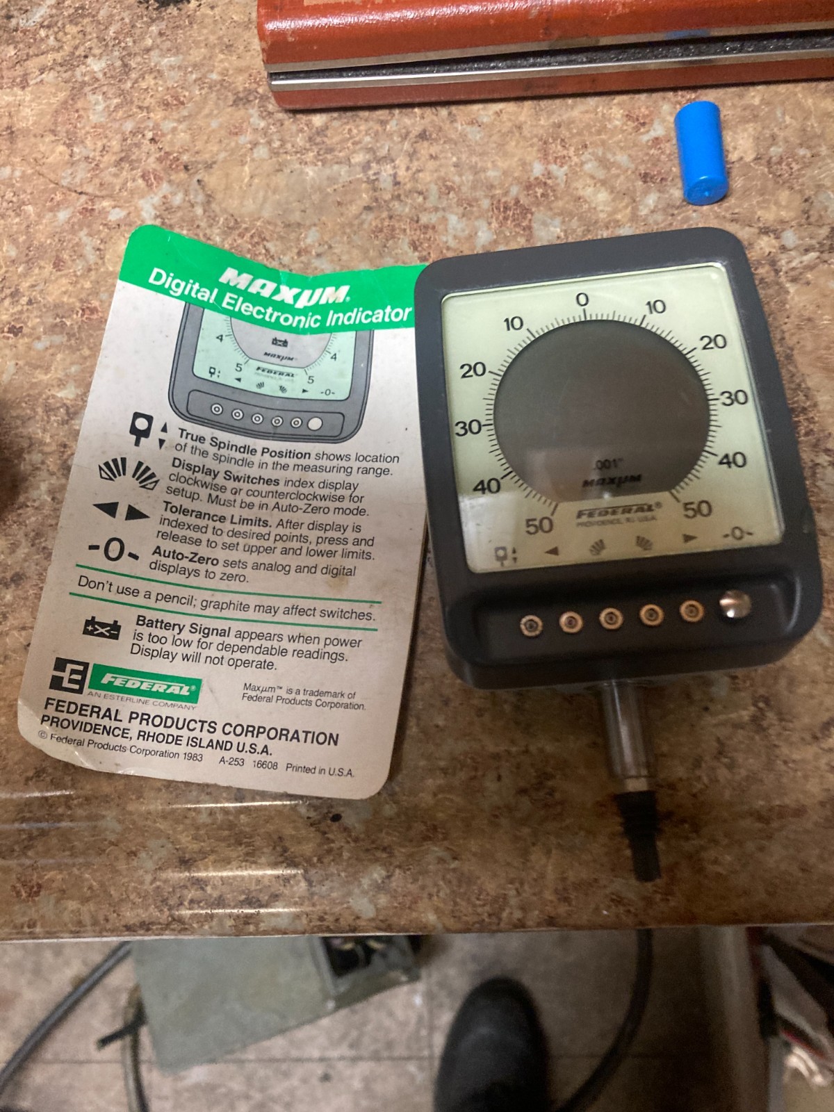 Mahr Federal 2033011 Digital Electronic Indicator Unit Maxum