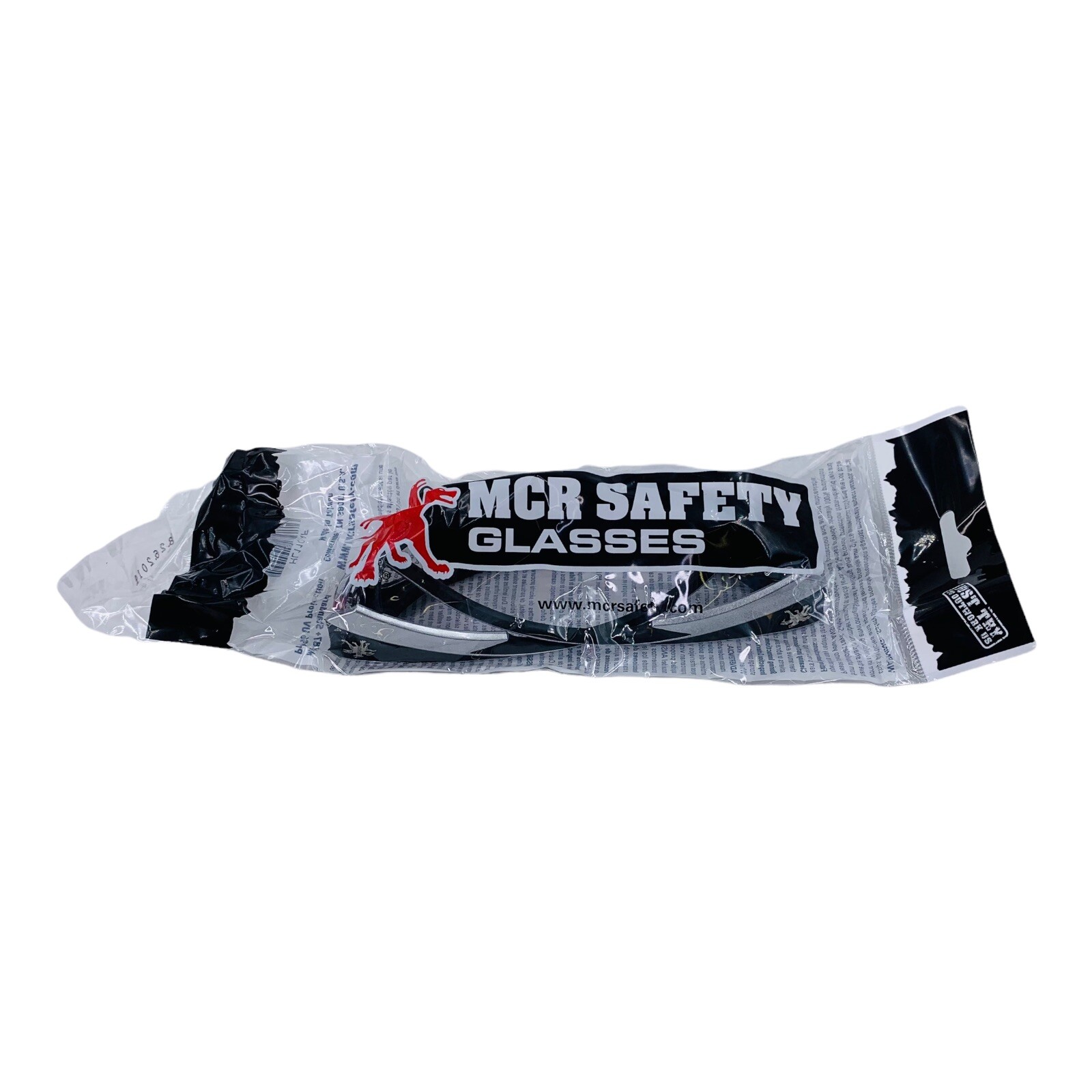 MCR Safety Safety Glasses Black & Silver Frame Clear Lens HL110AF Hellion