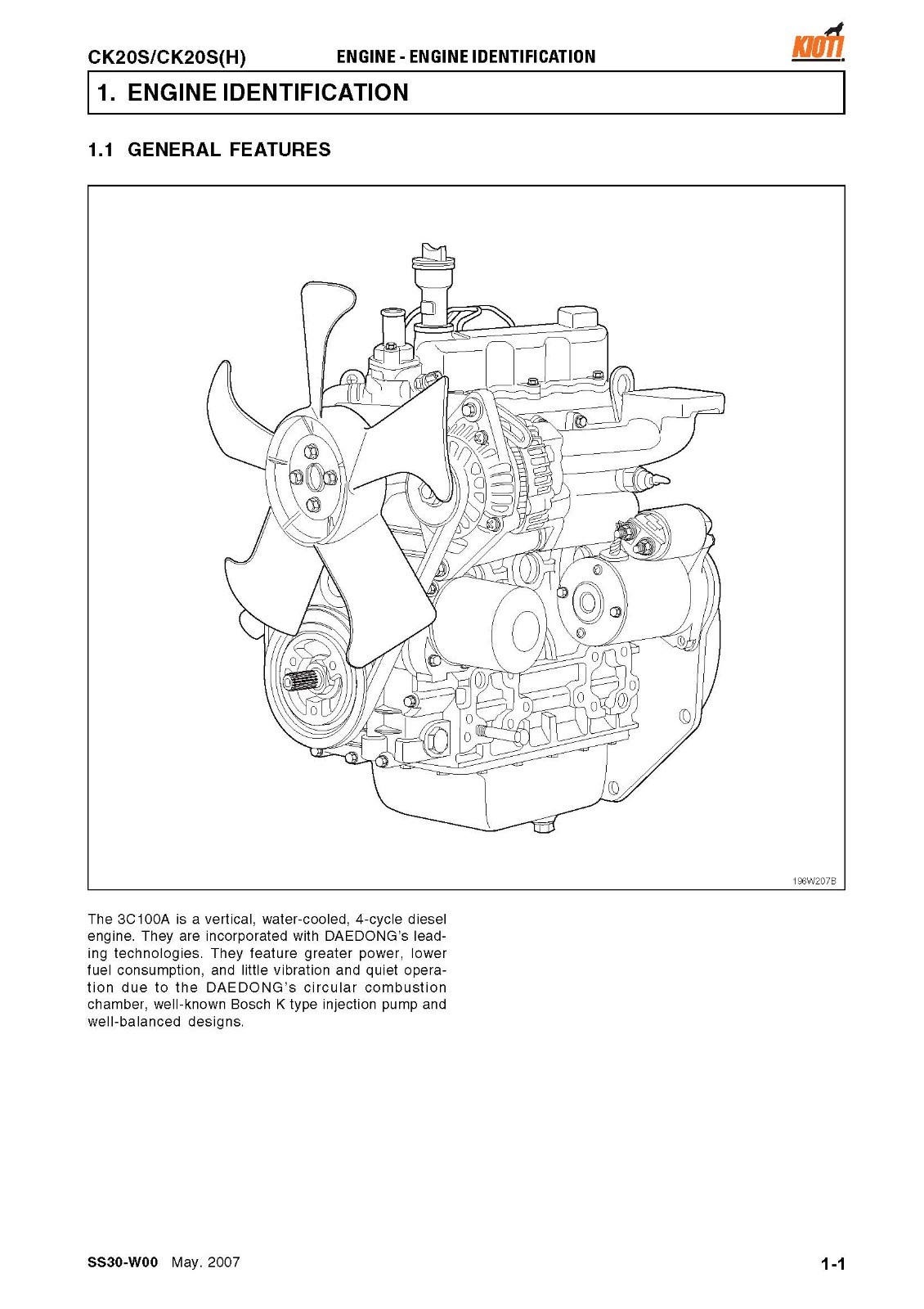 3C 3A 4A 3B 4B Series Industrial Diesel Engines Workshop Manual Fits Daedong 261