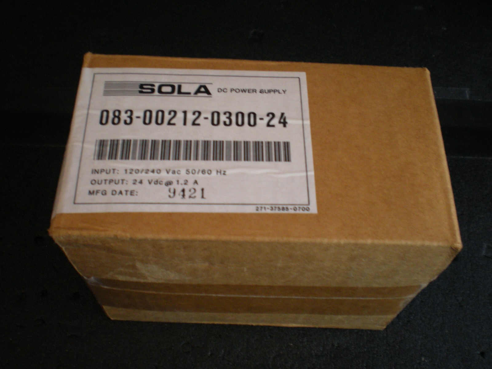 SOLA Industrial 83-24-212-03 24VDC/1.2A POWER SUPPLY, NEW Original Sealed Box