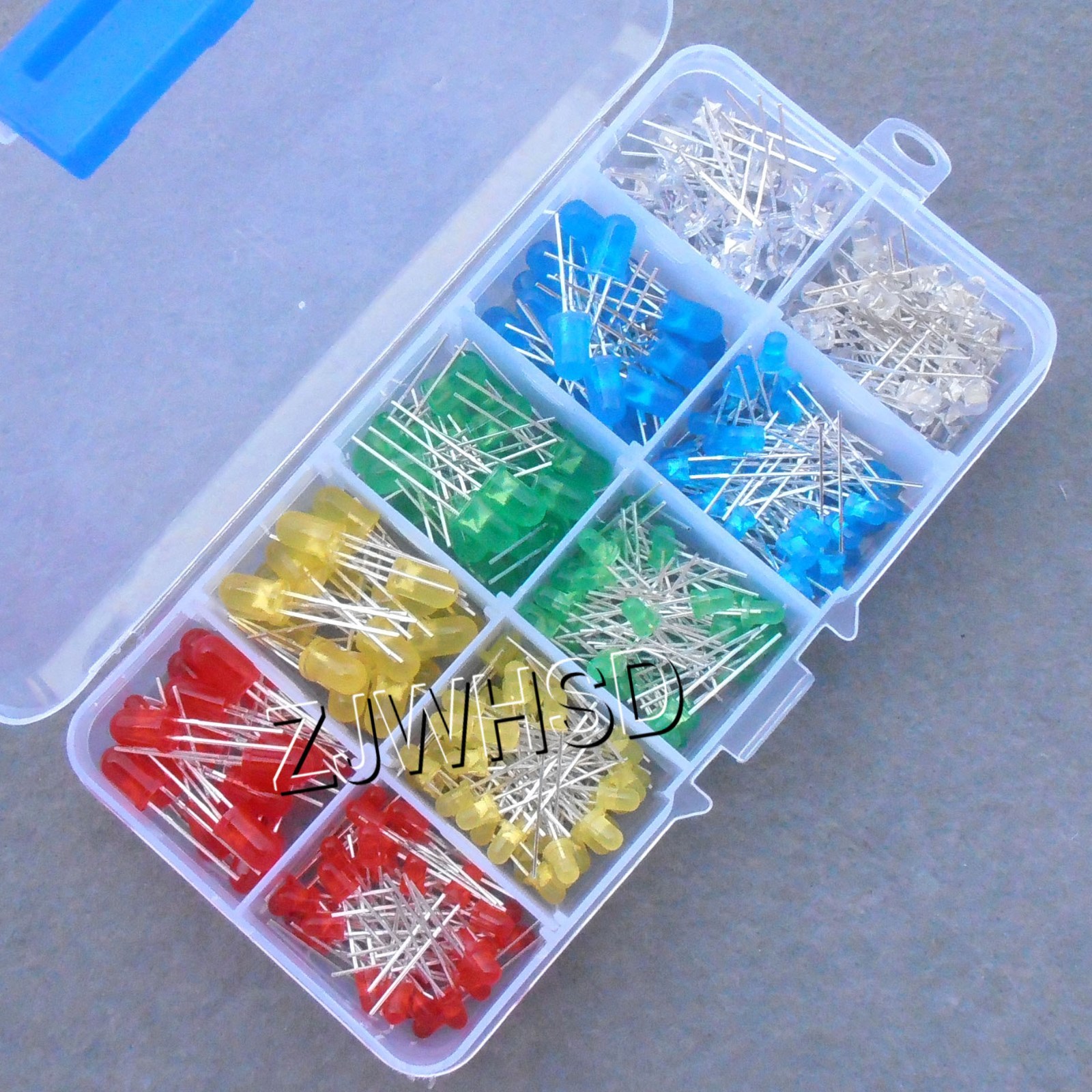 300pcs 3mm 5mm LED Light White Yellow Red Green Blue Assorted Kit DIY LEDs Set