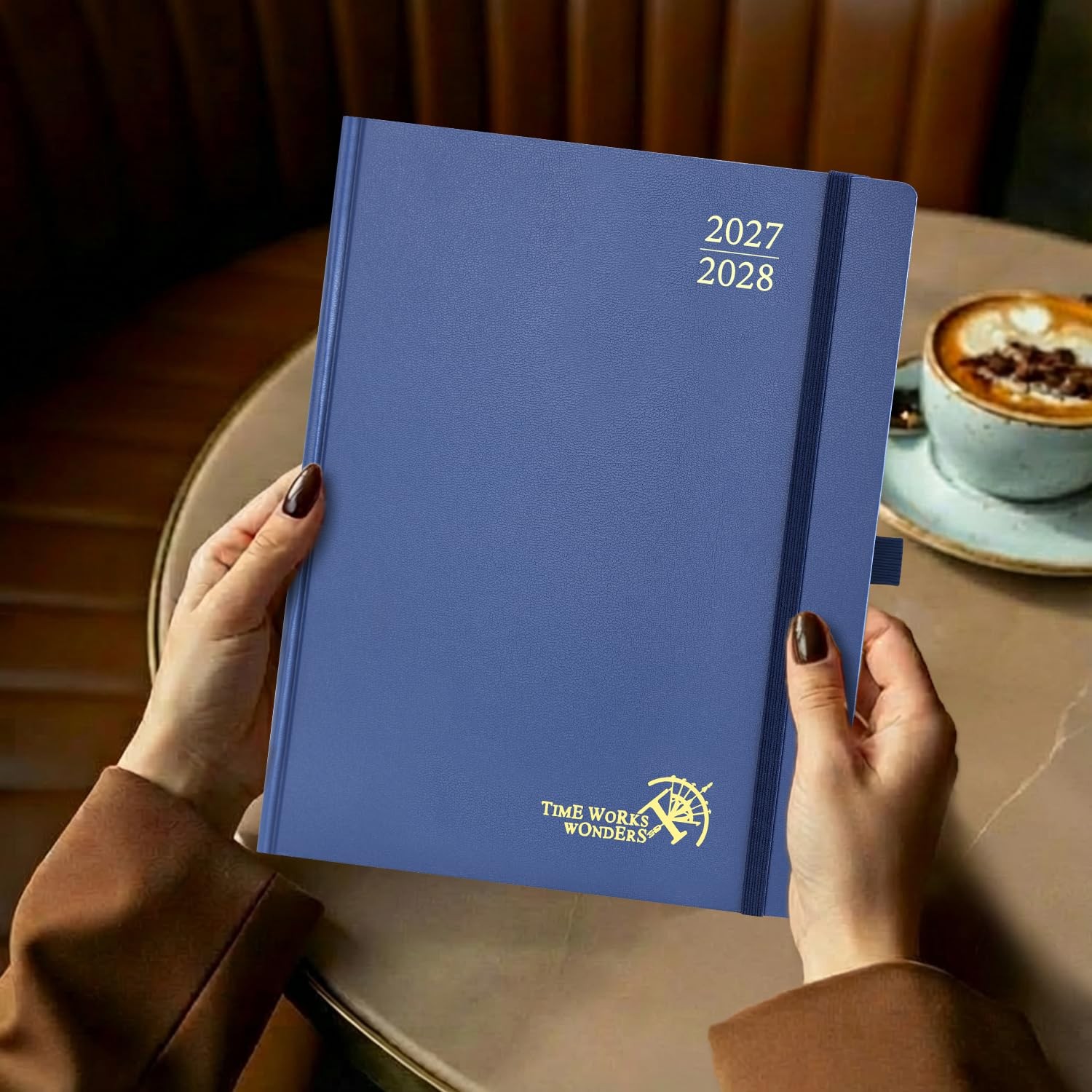 POPRUN Planner 2027-2028 Navy Blue 10″x8″