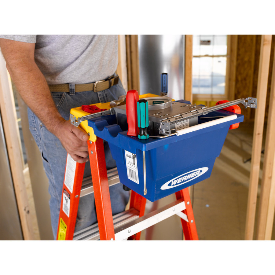 14.75-in x 9.75″ Werner Step-Ladder Storage Supply Holder Bin Bucket Attachment