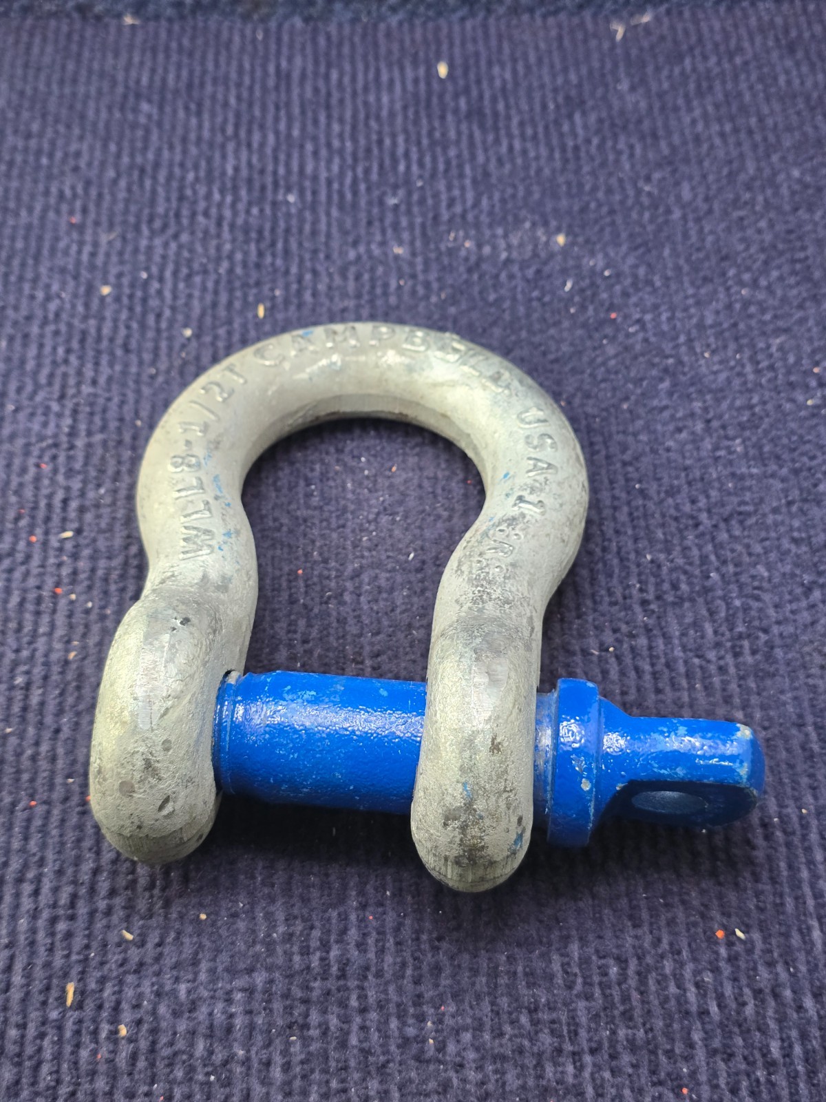 Campbell WLL8-1/2T: 1″ Screw Pin Anchor Shackle 8-1/2 Ton Working Load Limit