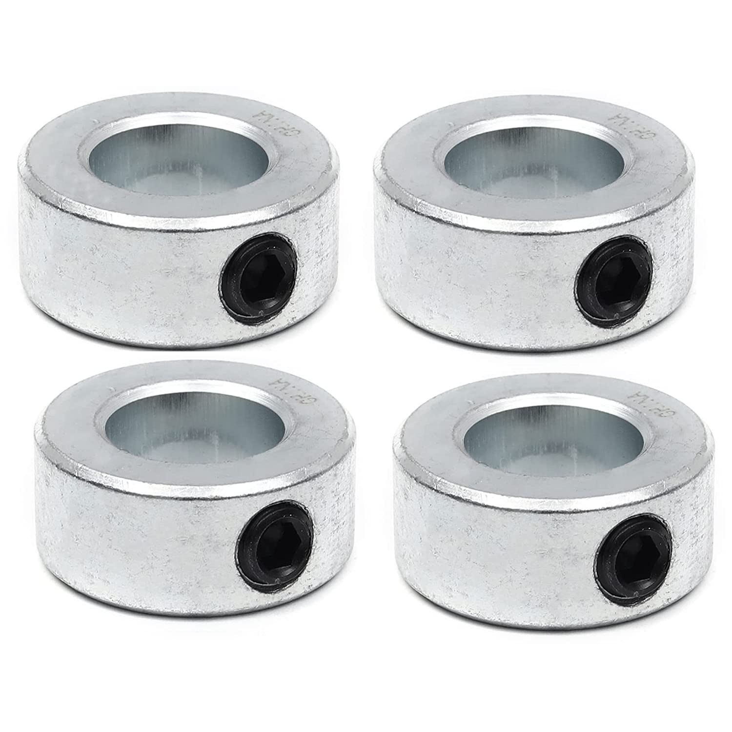 4 PCS 1 Bore Solid Steel Shaft Collars Zinc Plated Machinery Industrial Use