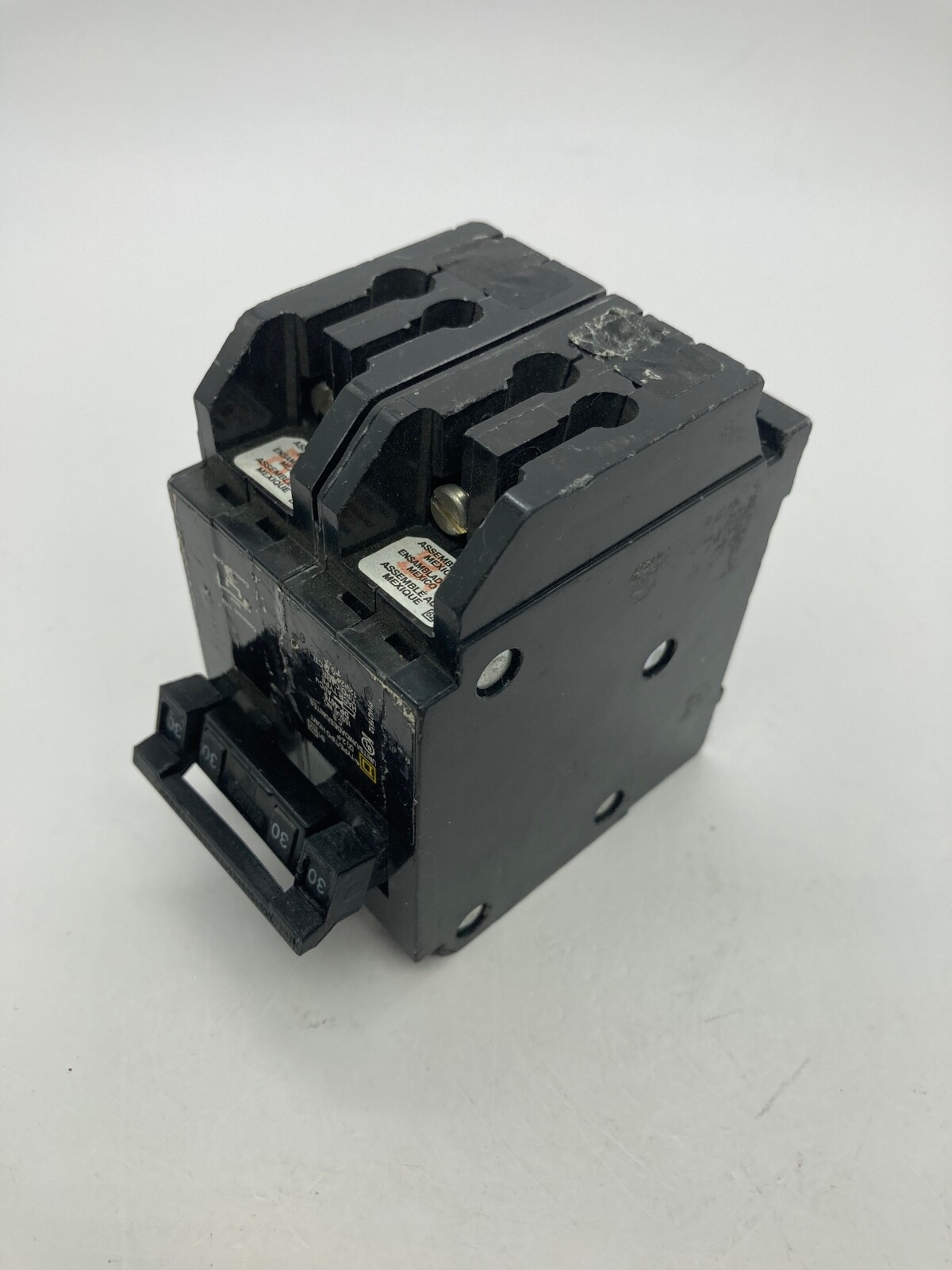 Homeline HOMT230230 Quad 2 2 Pole 30 Amp 120 240V Plug In Tandem Circuit Breaker