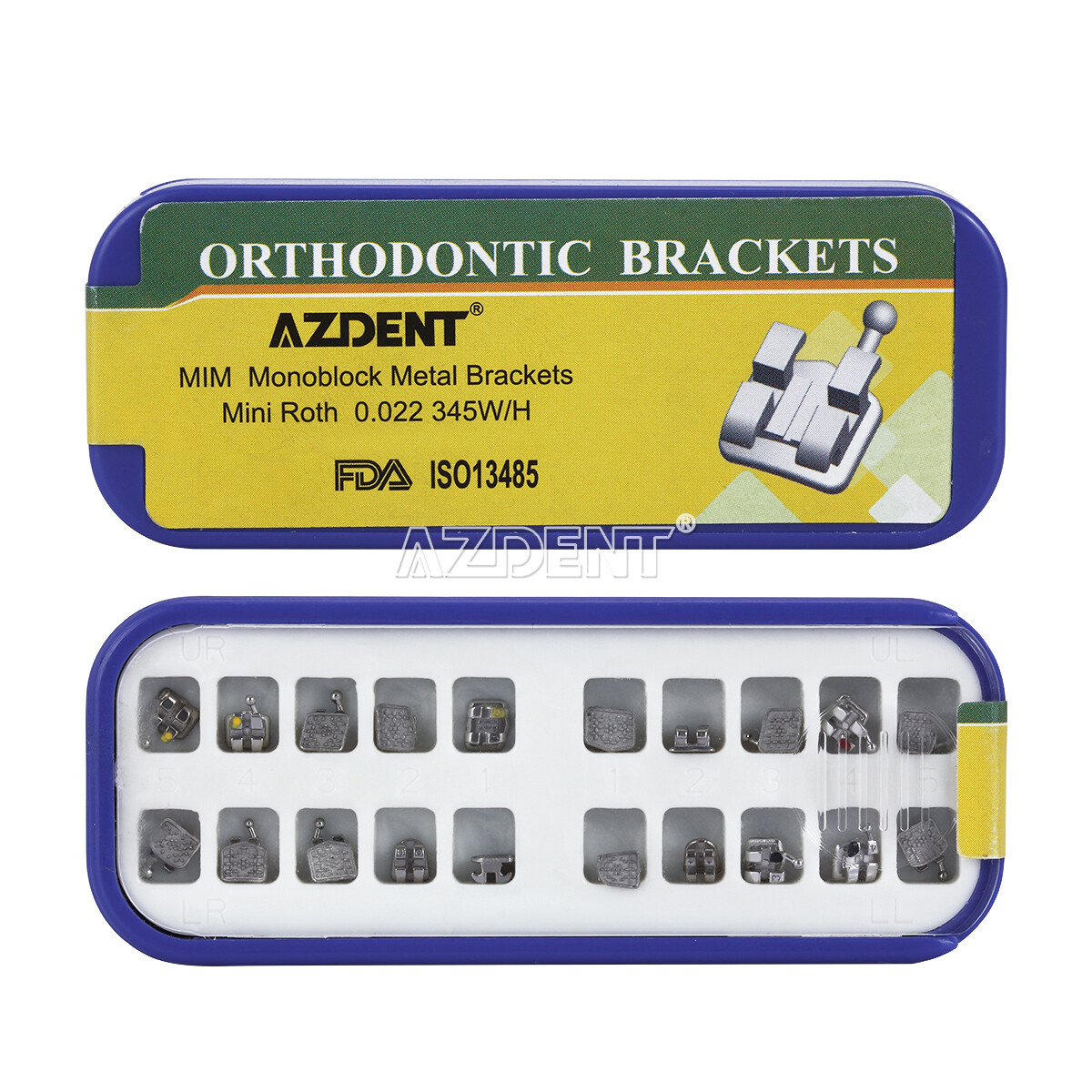 20pcs/kit Dental Orthodontic Bracket Braces Mini Roth .022 Hooks 345 AZDENT