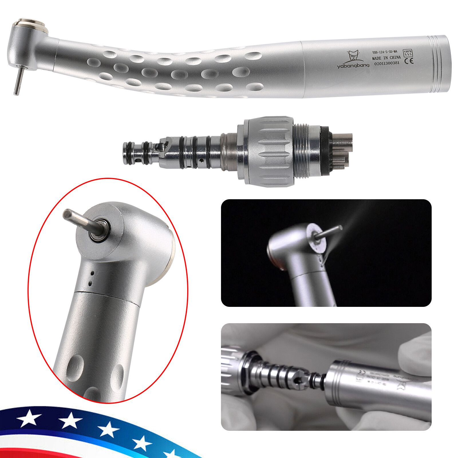 Yabang Dental High Speed Handpiece + Quick Coupler 4 Hole Swivel Coupling GB4
