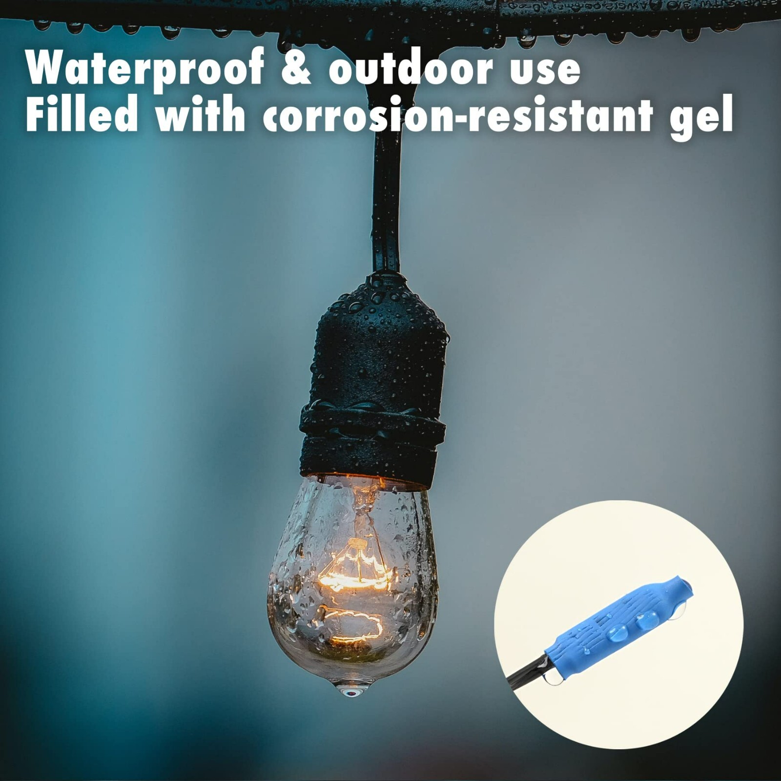 300 Pcs B Crimp Splice Connectors 22–26 AWG｜Dry & Gel-Filled｜Indoor/Outdoor
