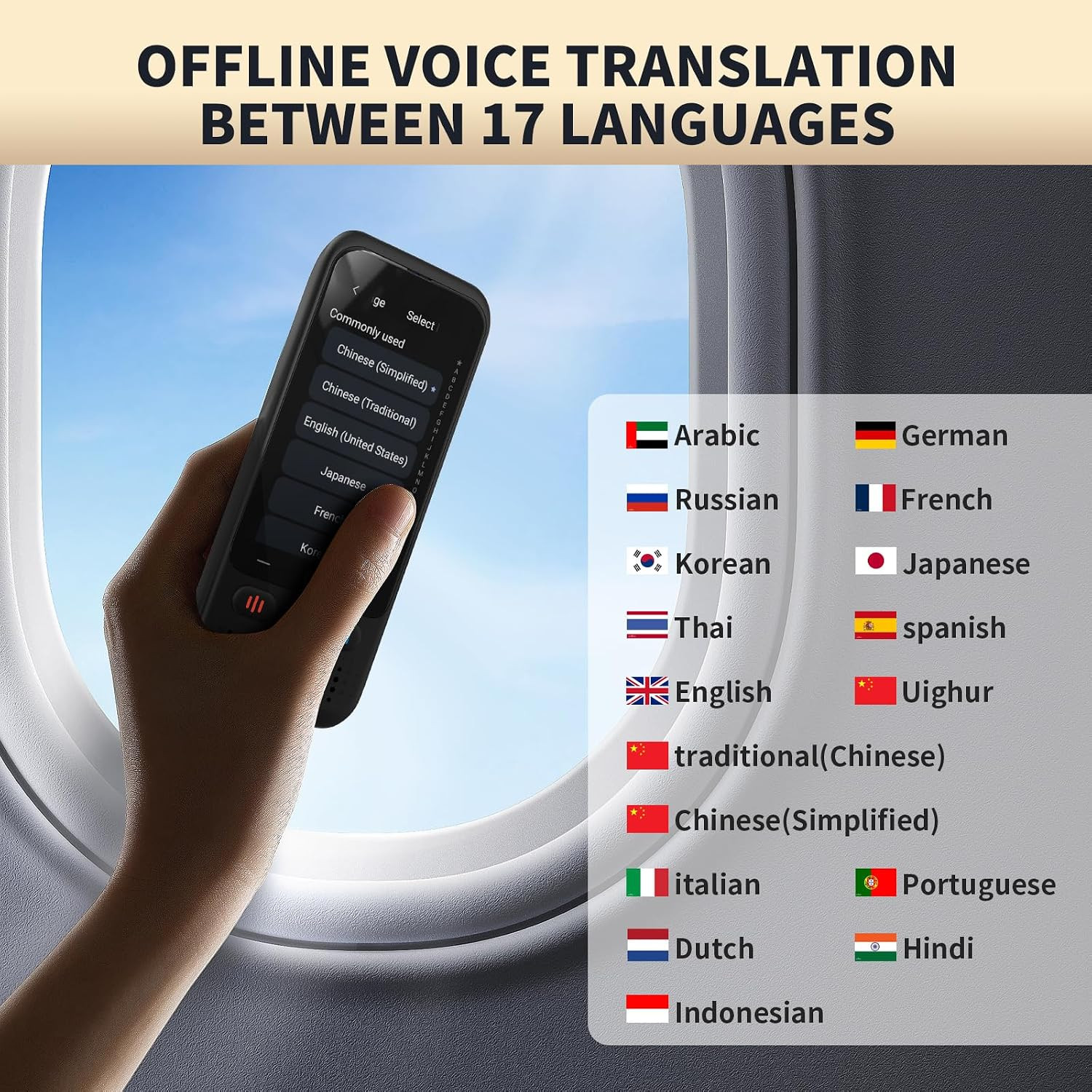 Language Translator Device, Upgraded Chatgpt AI Translator No Wifi Needed, 150+