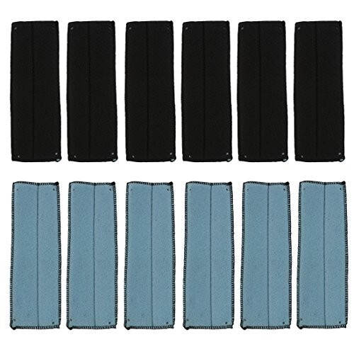 12 Pack Replacement Sweatband For Hard Hats/Bump Caps, Blue/Black