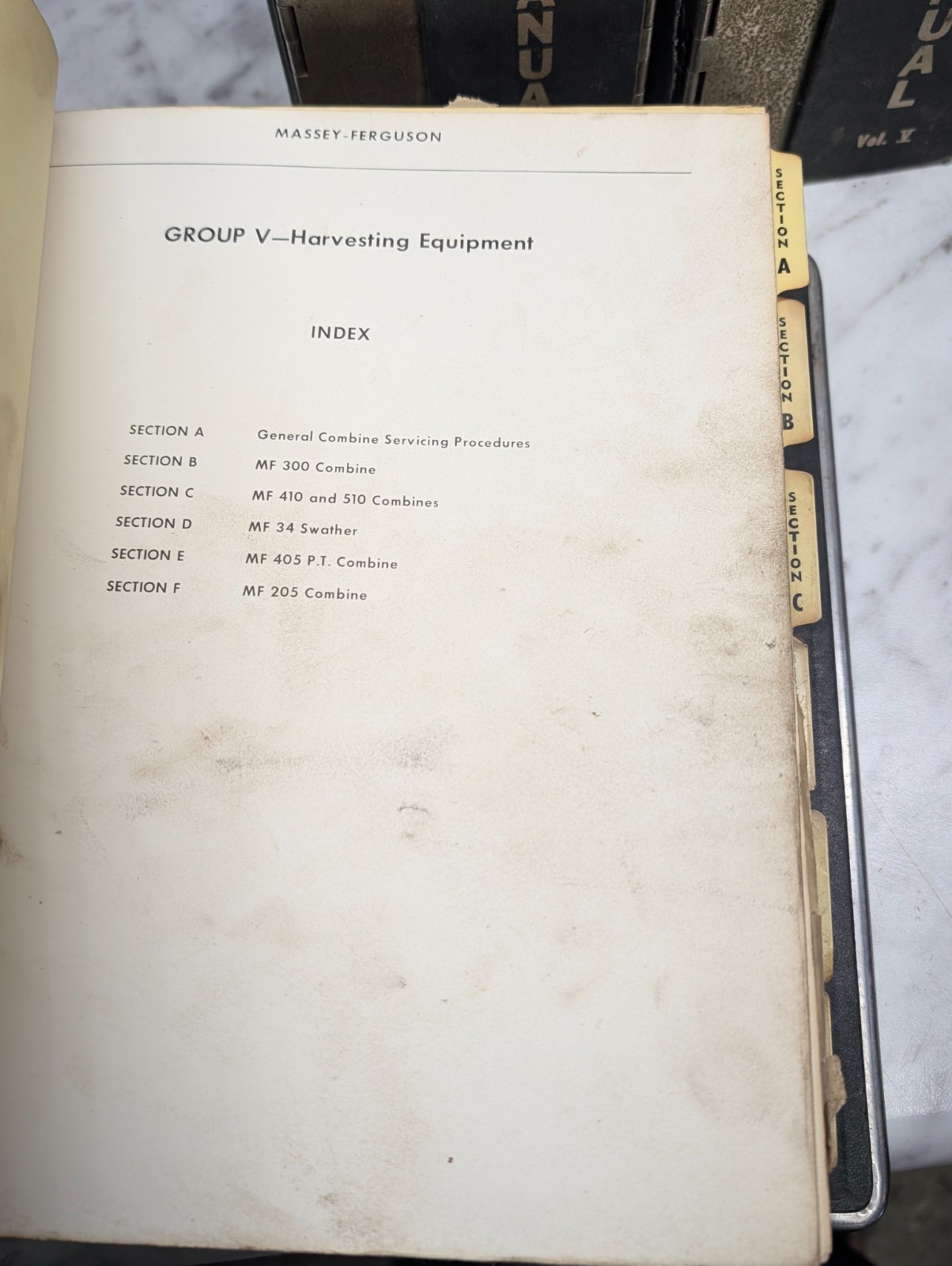 Massey-Ferguson Technical Maintenance Service Manual 5 Volumes Tractors+ MF 1969