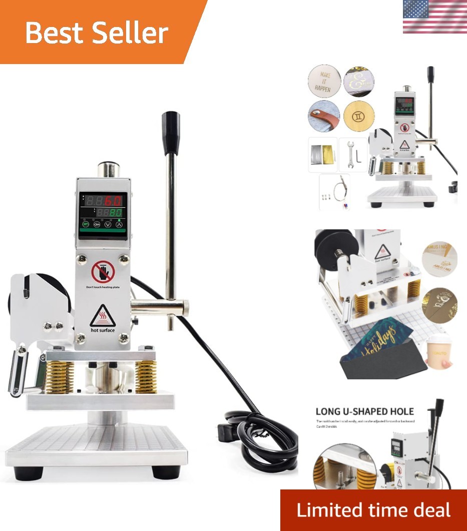 Robust 10x13cm Foil Stamping Machine with Durable Stainless Steel Base – 110V