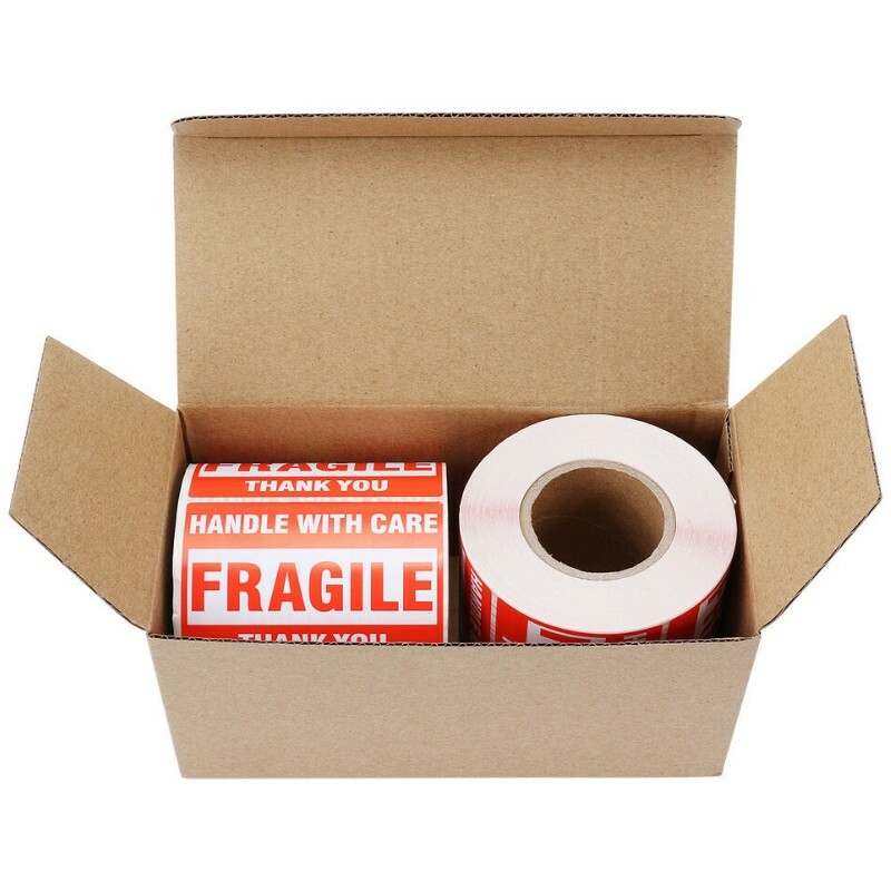 1000 Fragile Stickers 2×3 Handle with Care Thank You 500 / Roll Warning Labels