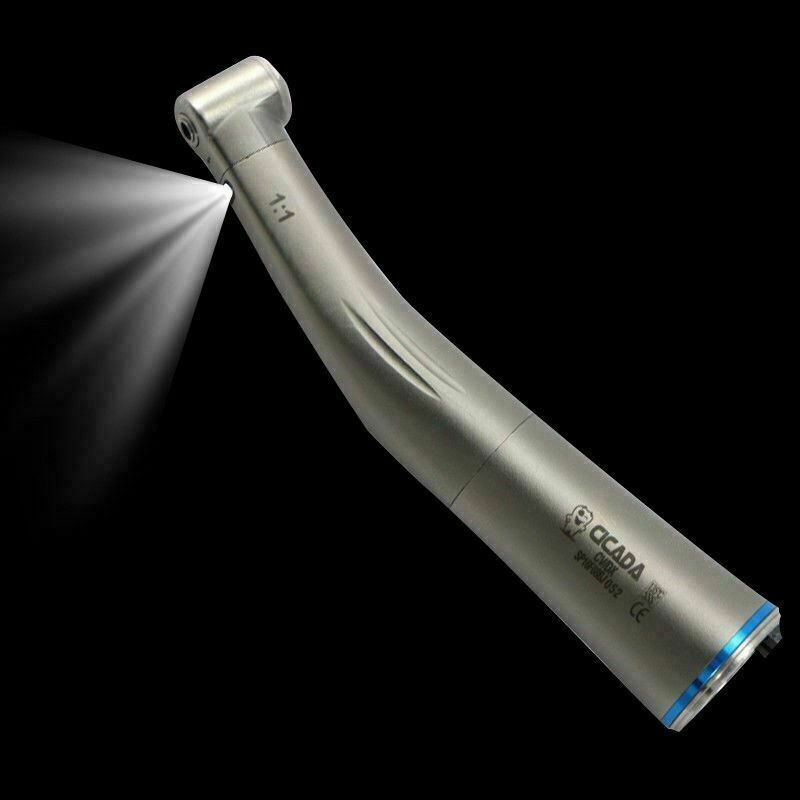 CICADA Dental 1:1 Fiber Optic Handpiece Low Speed Contra Angle 1 Year Warranty