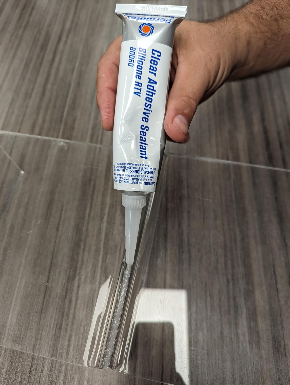 80050 Clear RTV Silicone Adhesive Sealant, 3 oz