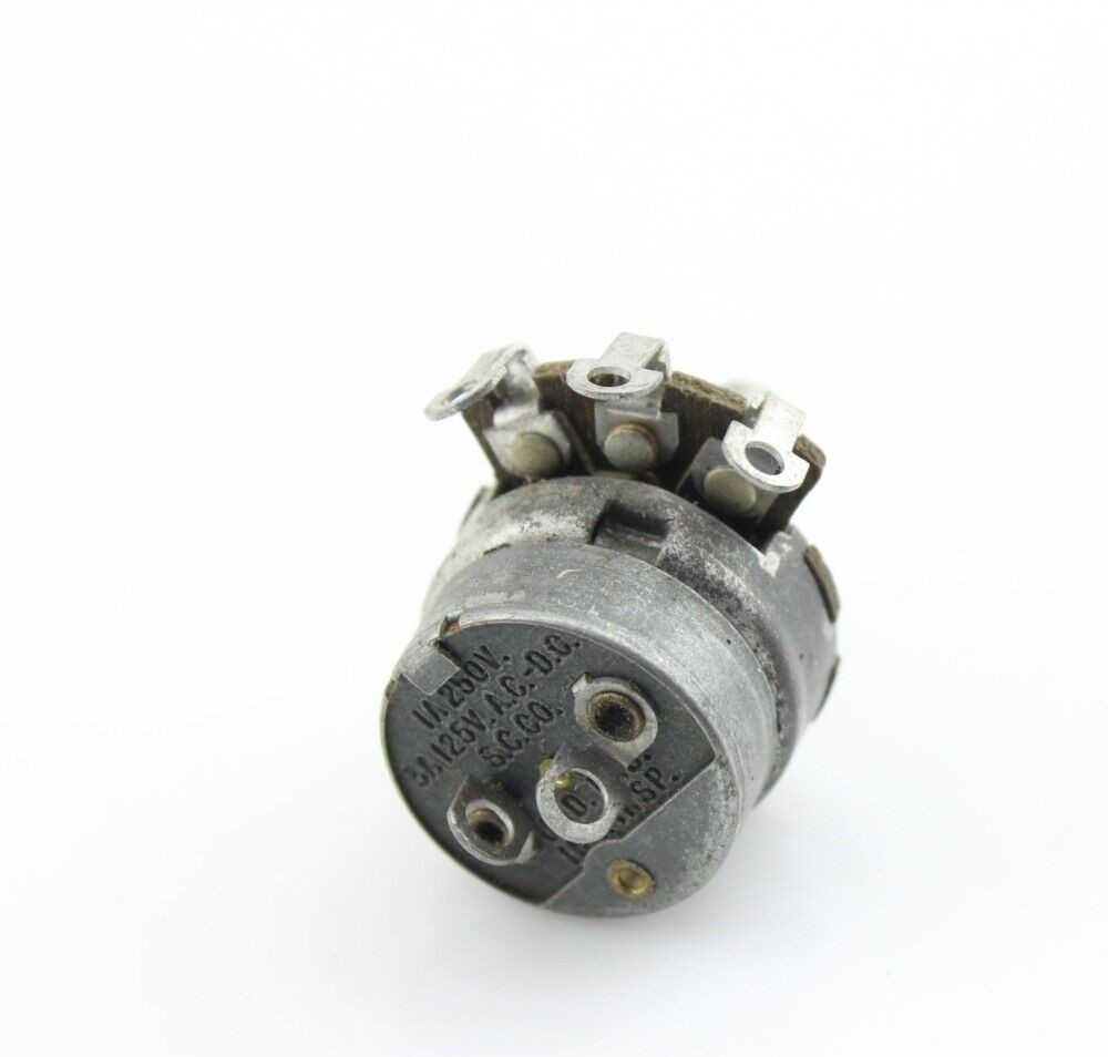 Vintage 1955 Stackpole 1M Ohm Audio Taper Potentiometer Switched RF Shield Cup