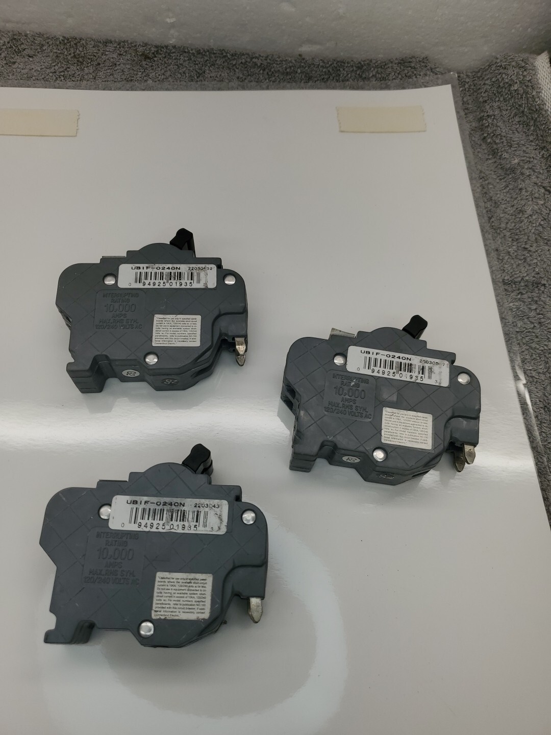 3 PACK UBIF-0240N New Federal Pacific Electric NC240 Replacement Two Pole