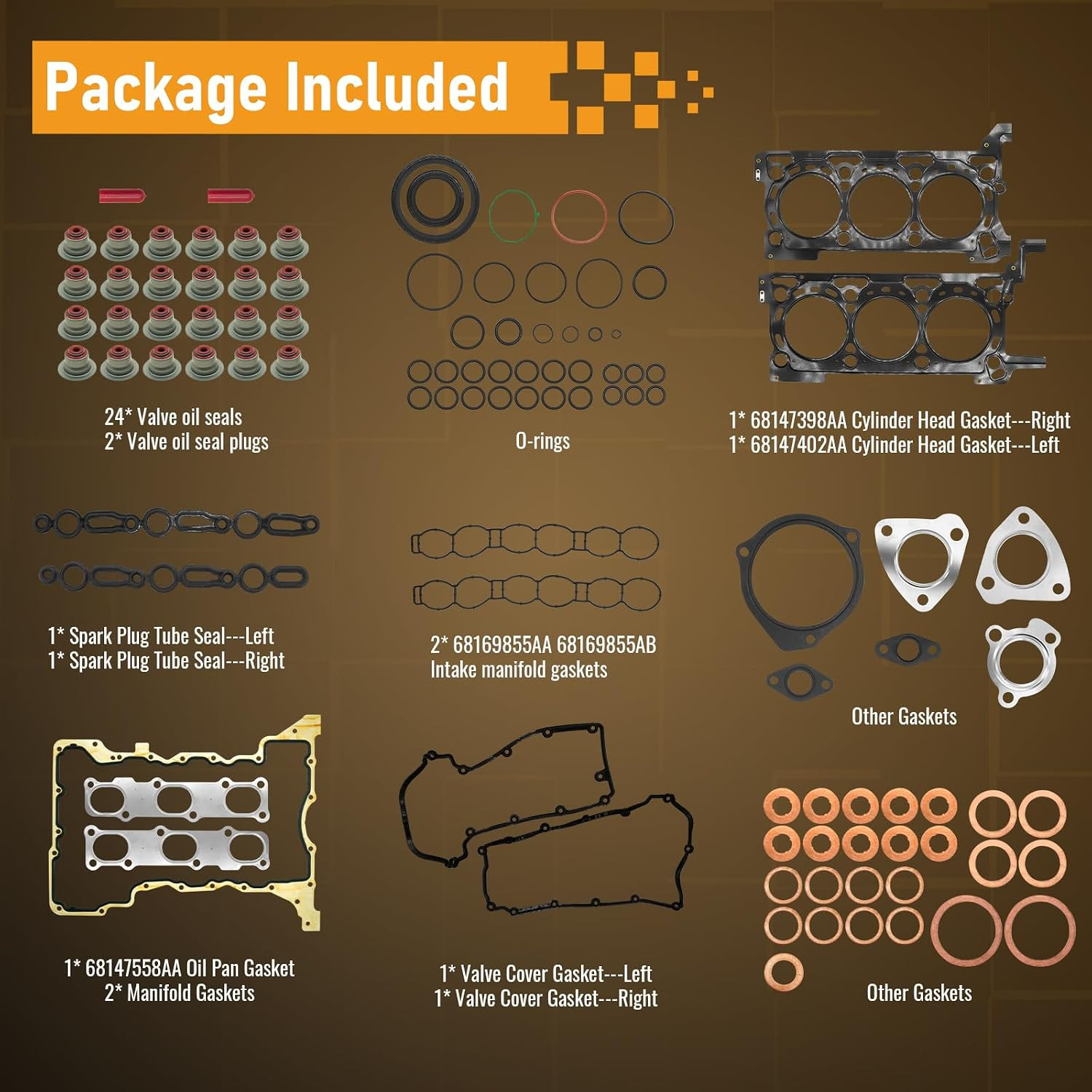 3.0L EcoDiesel V6 Cylinder Head Gasket 2014-2018 Jeep Grand Cherokee Ram 1500