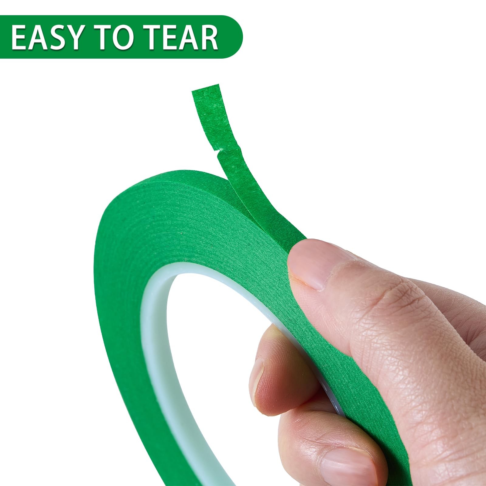 QDiShi 2 Pack 1/4″ inch x 60yd Green Painters Tape Easy X 60 Yd,