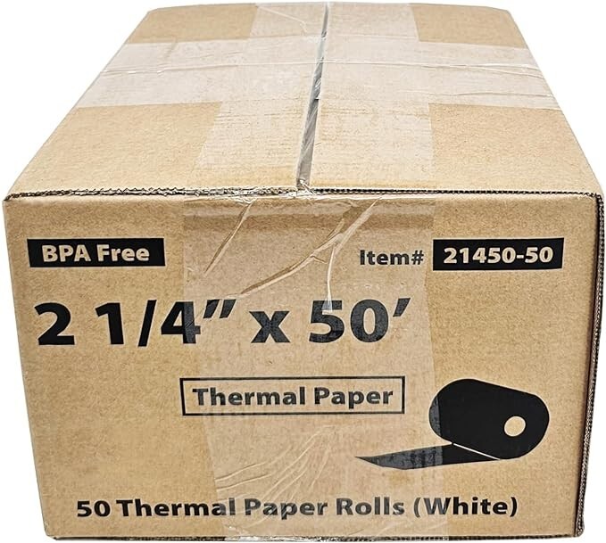 3 1/8″ x 230′ Thermal Receipt POS Printers – Cash Registers BPA FREE 50 ROLLS