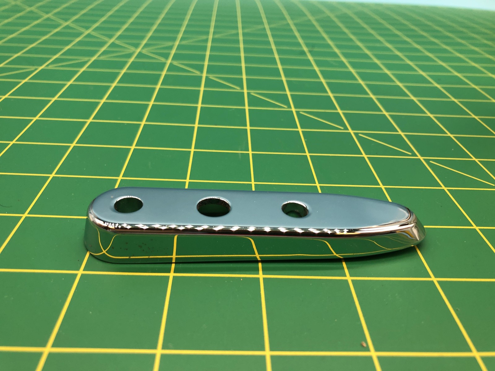 Chrome Silver Flat Bracket Plate 3 In 3 Hole Metal Mounting Hardware 18316-01