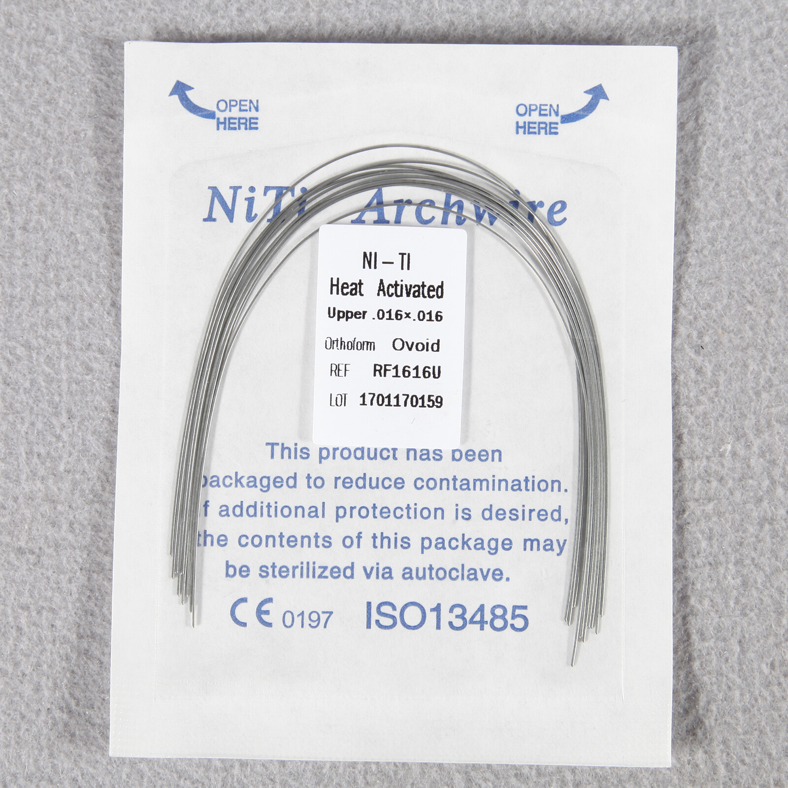 Alambre de Arco Rectangular Niti Activado Térmicamente para Ortodoncia Dental