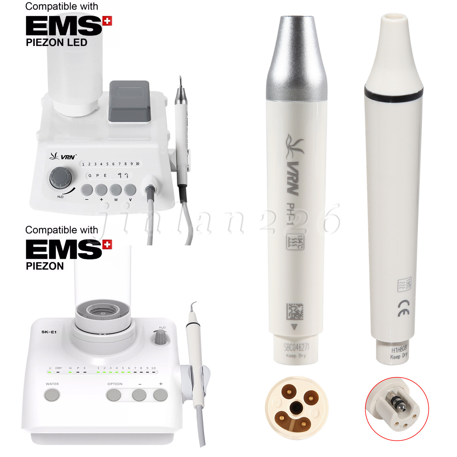 Dental Ultrasonic Piezo Scaler Bottles Fit EMS YABANGBANG / Detachable Handpiece
