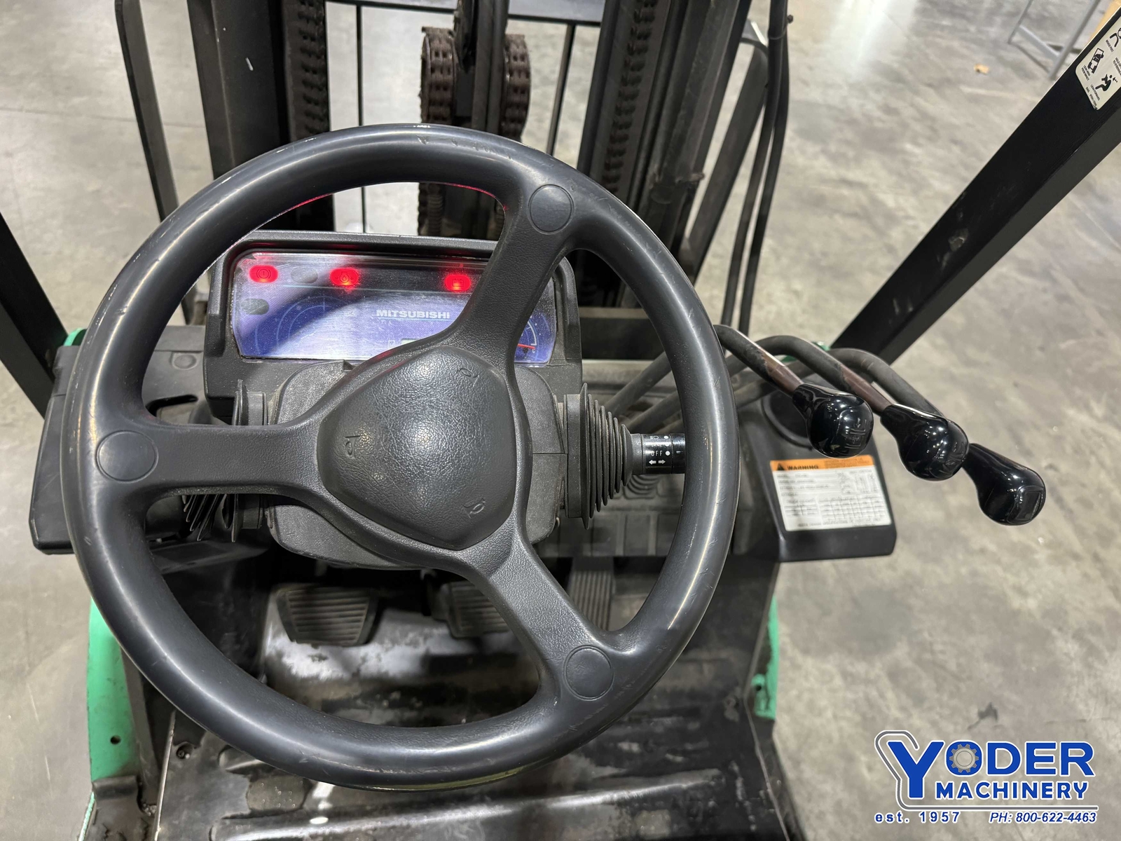 5000 LB MITSUBISHI MODEL #FGC25N LP GAS FORKLIFT: STOCK #78306