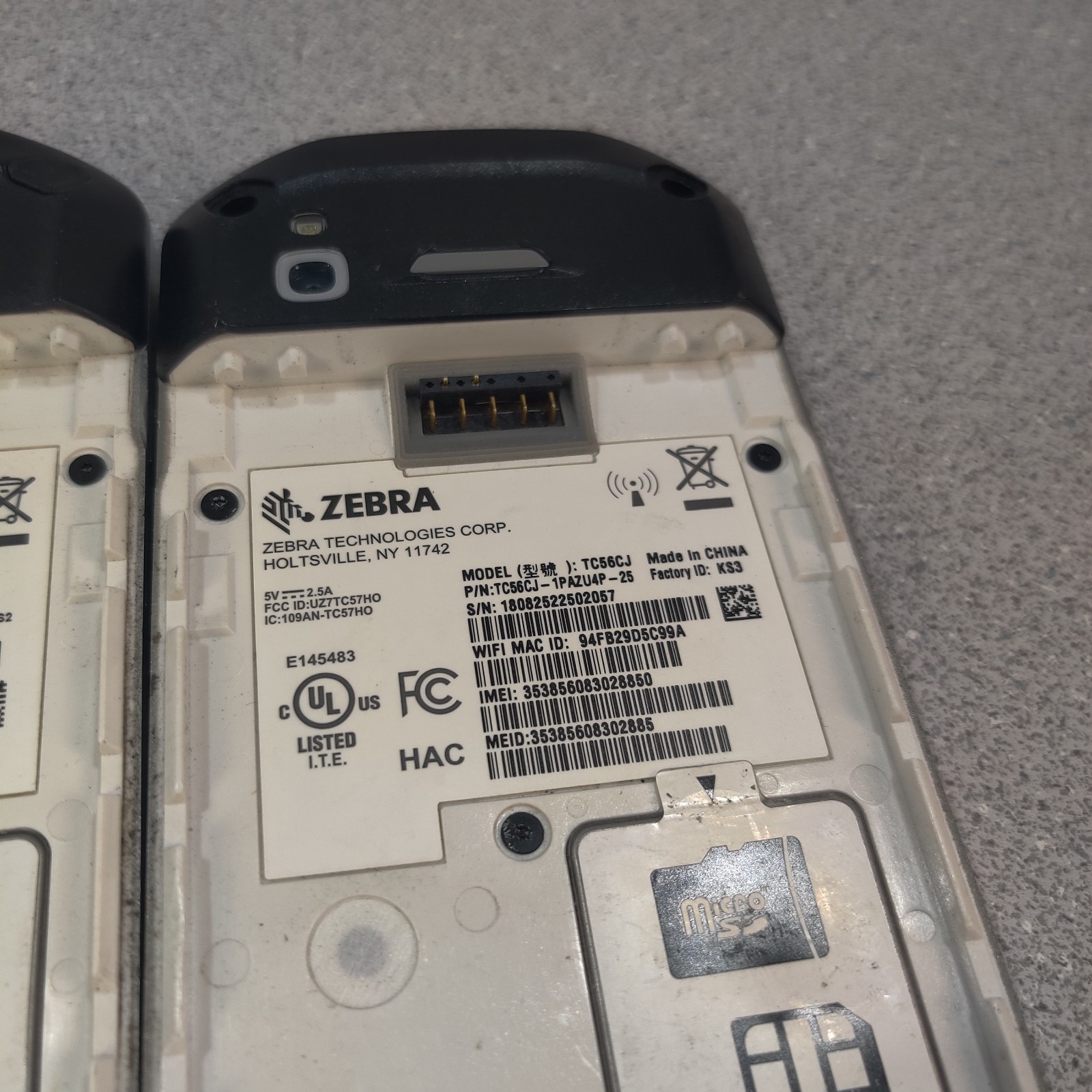 LOT OF 3 Zebra TC56 TC56CJ-1PAZU4P-25 Touch Computer Barcode Scanner FOR PARTS