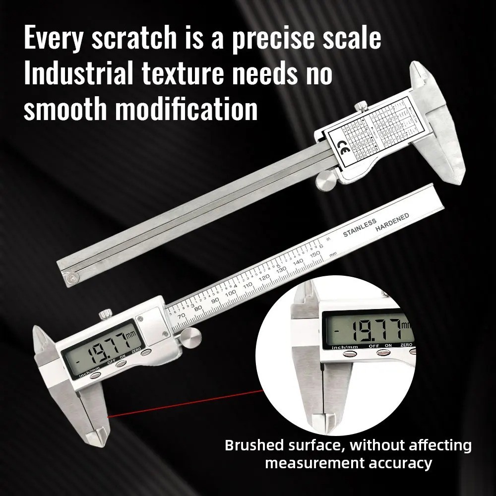 Digital Caliper Micrometer LCD Gauge Vernier Electronic Measuring Tool 6″ 150mm