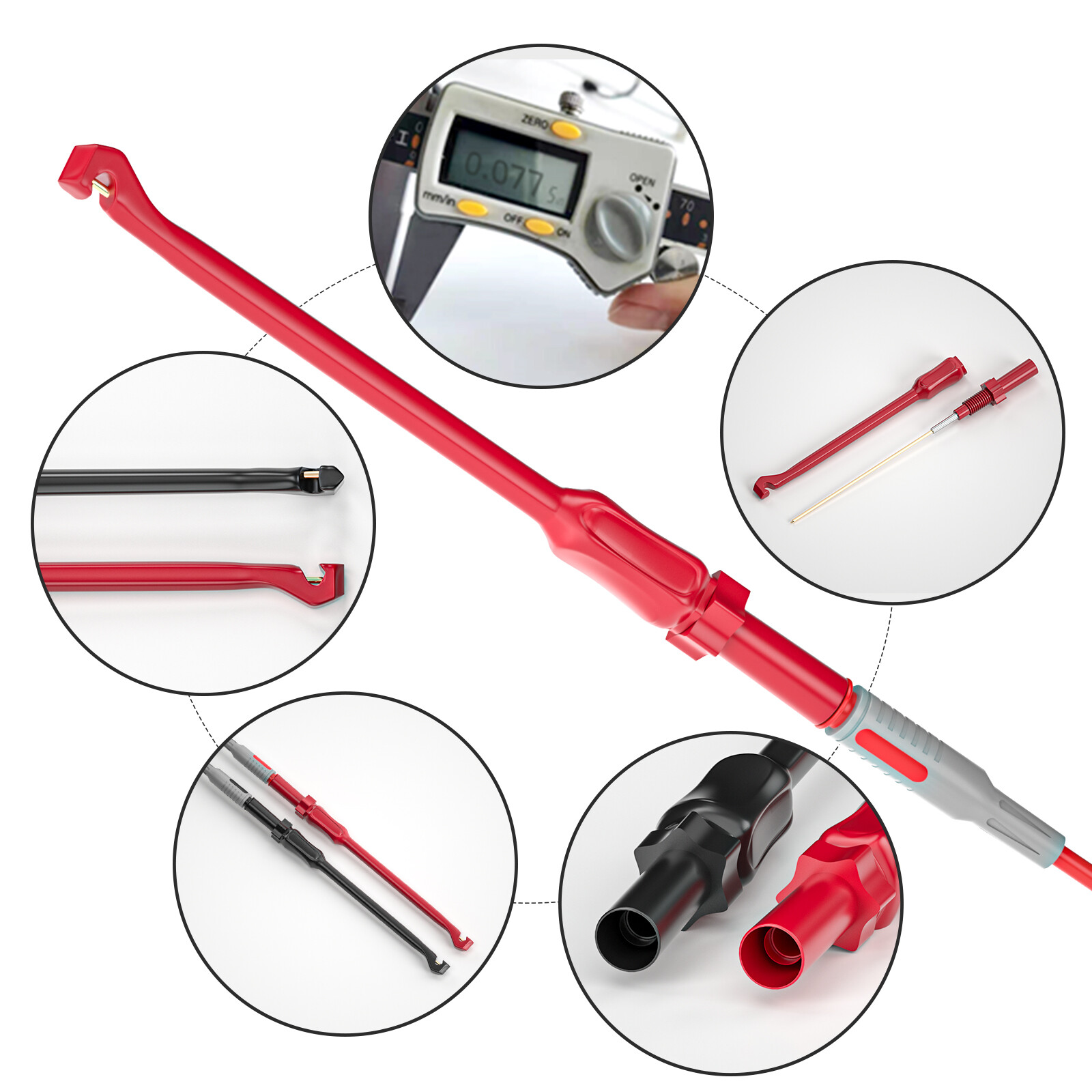 18PCS Multimeter Automotive Test Lead Kit with Wire Piercing Clip Puncture Probe
