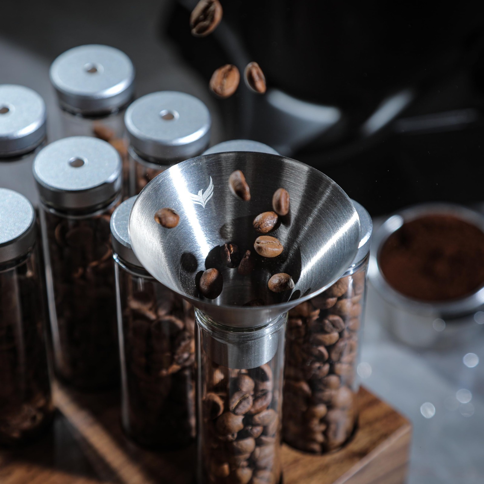 Knodos Single Dose Coffee Bean Storage Tubes Espresso Bean Cellar 12Pcs One-Way