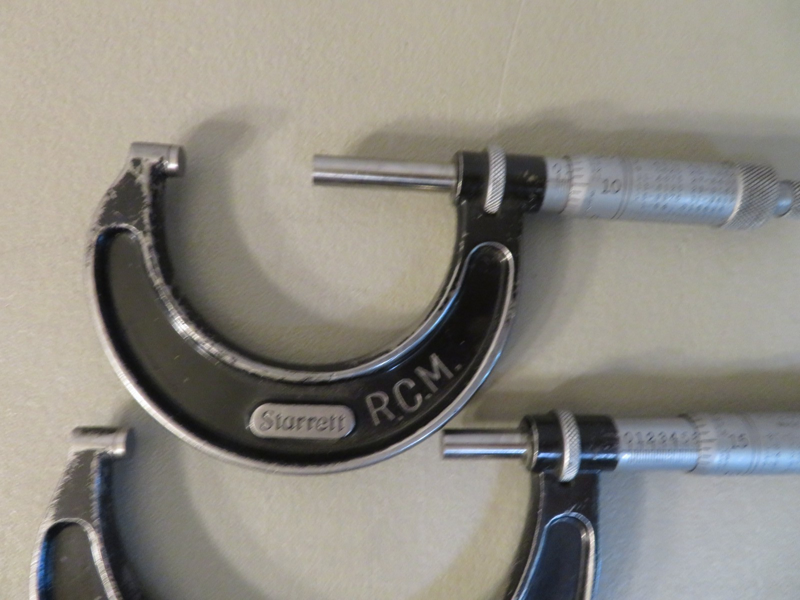 4 – STARRETT No. 436 Outside Micrometer 5in, 4in, 3in, 2in