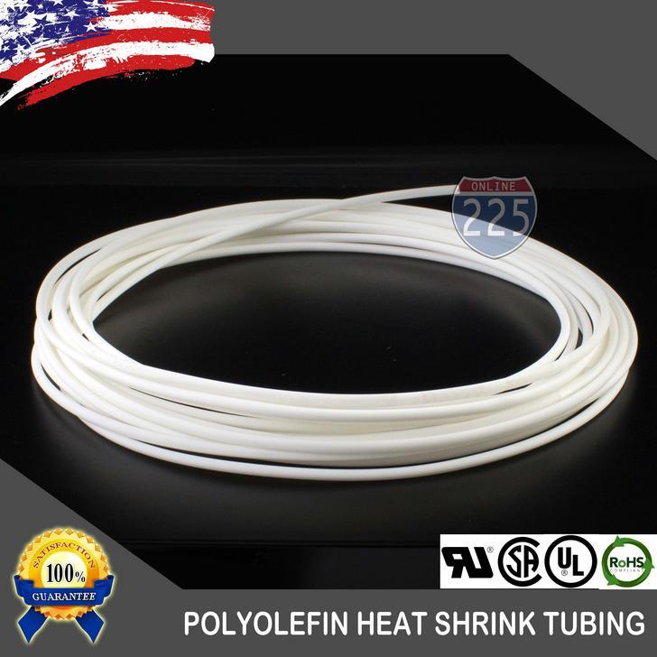 100 FT. 100′ Feet WHITE 1/8″ 3mm Polyolefin 2:1 Heat Shrink Tubing Tube Cable US