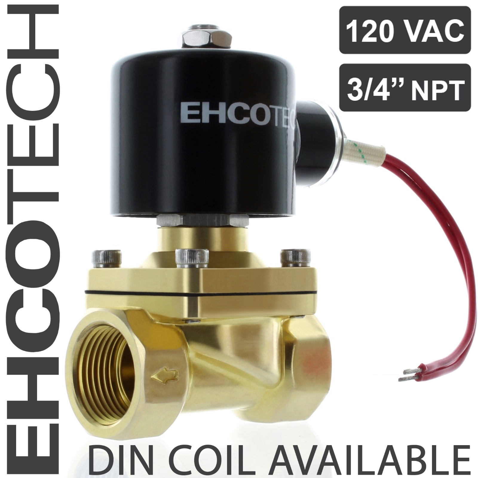3/4″ Brass Electric Solenoid Valve 110V 120V Volt AC Water Air Gas VITON NC B21