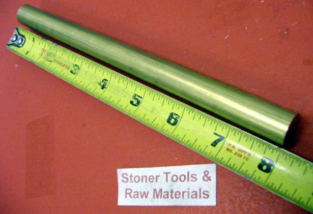 1/2″ C360 BRASS SOLID ROUND ROD 8″ long H02 .50″ OD New Lathe Bar Stock 1/2 Hard