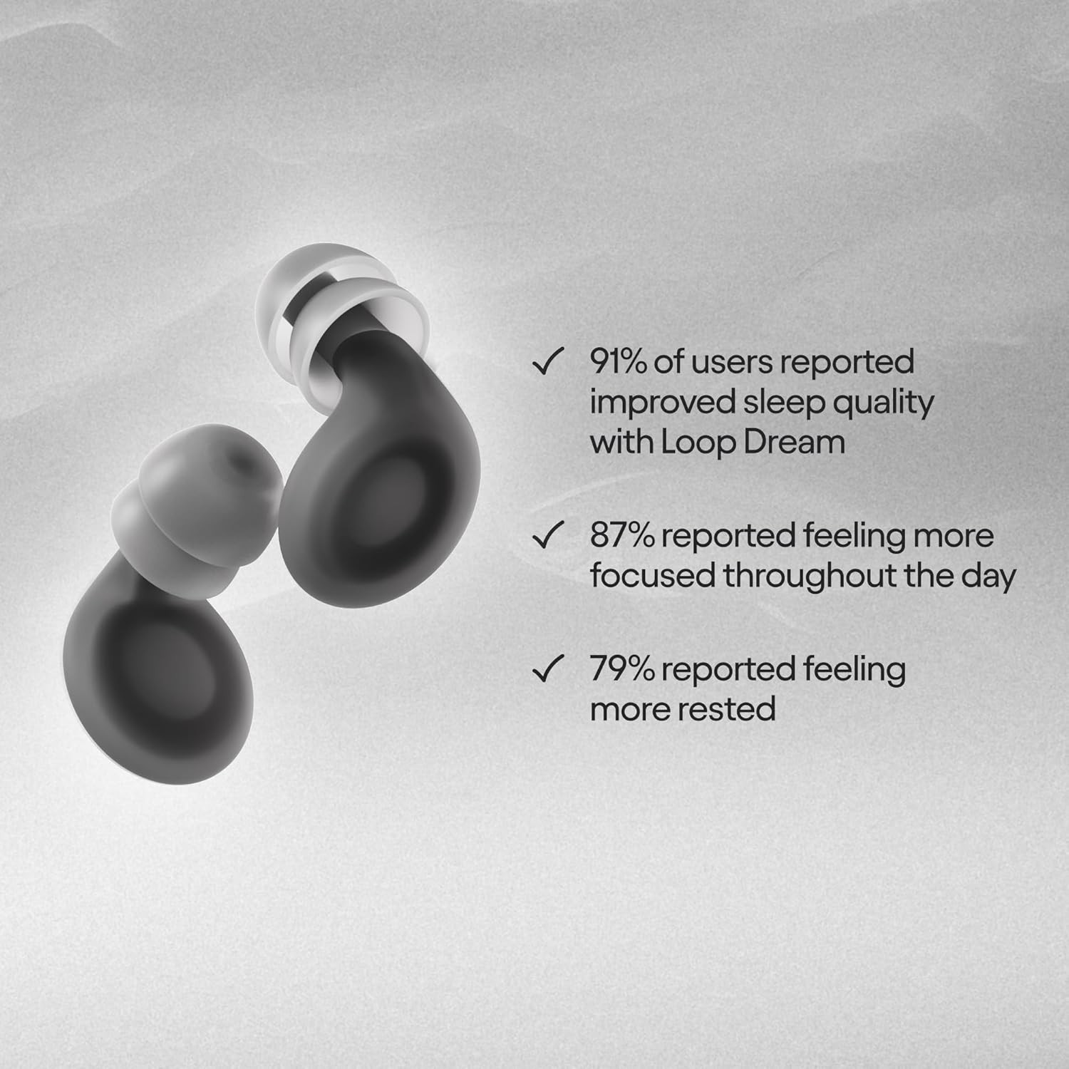 Loop Dream – Silicone/Memory Foam Earplugs for Sleep Comfort | Comfortable Ear