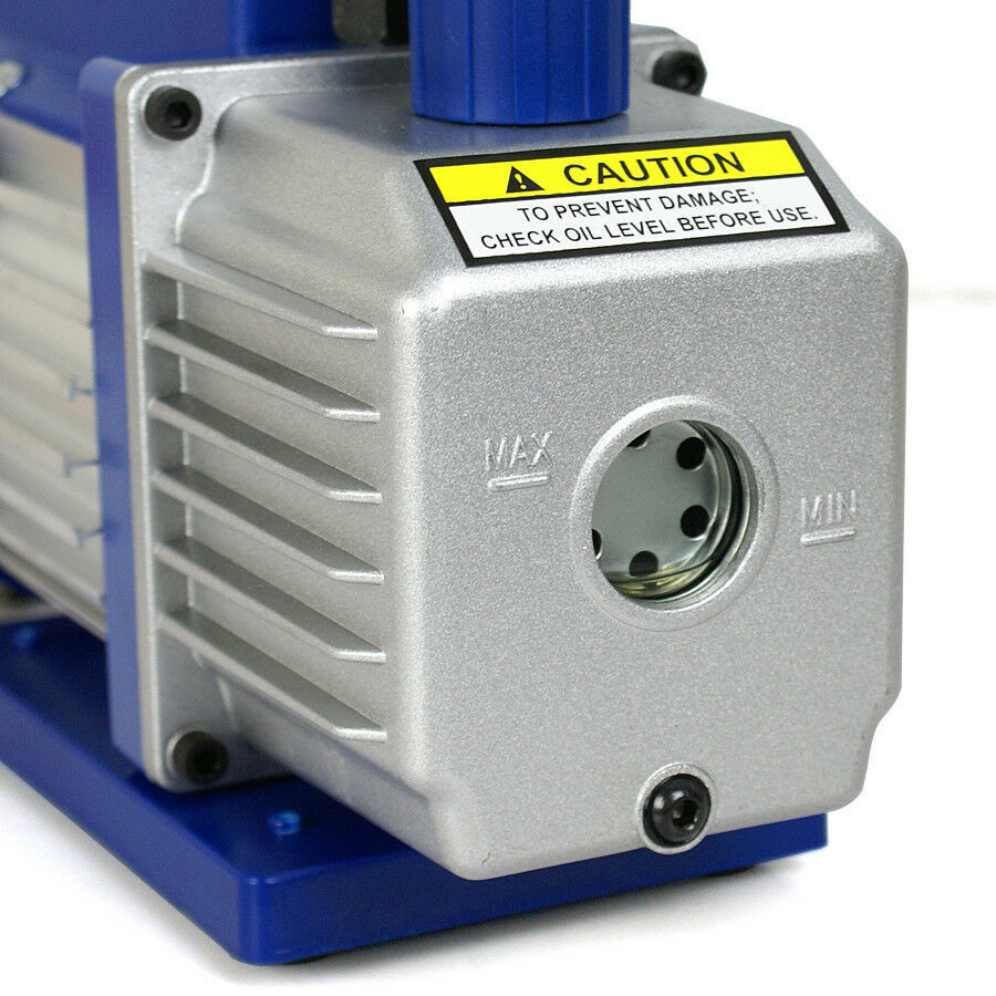 1 Stage 3.5CFM Rotary Vane Vacuum Pump 1/4HP HVAC Air Refrigerant Aluminum Shell