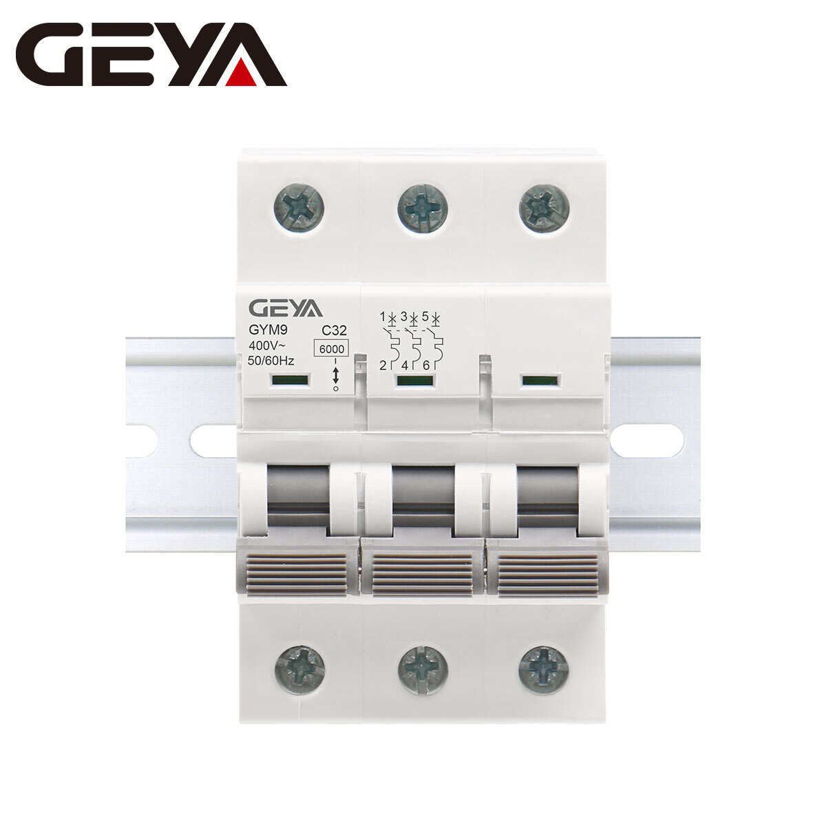 GEYA MCB Mini Circuit Breaker 3 P Type C 6 10 16 25 32 40 50 63 80 100 125A New