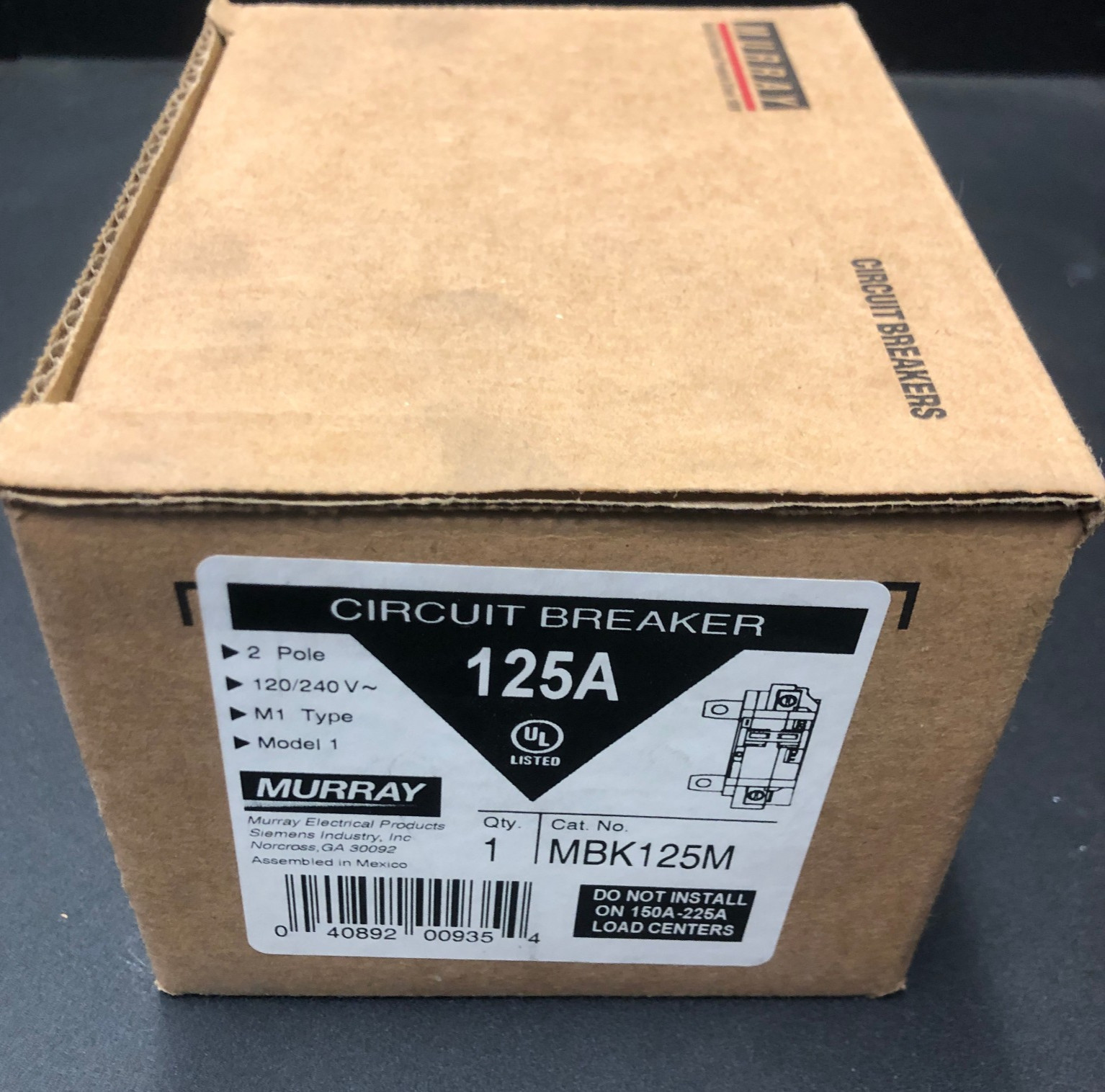 Murray MBK125M Main Circuit Breaker Kit 2-Pole 125-Amp 120/240-Volt AC