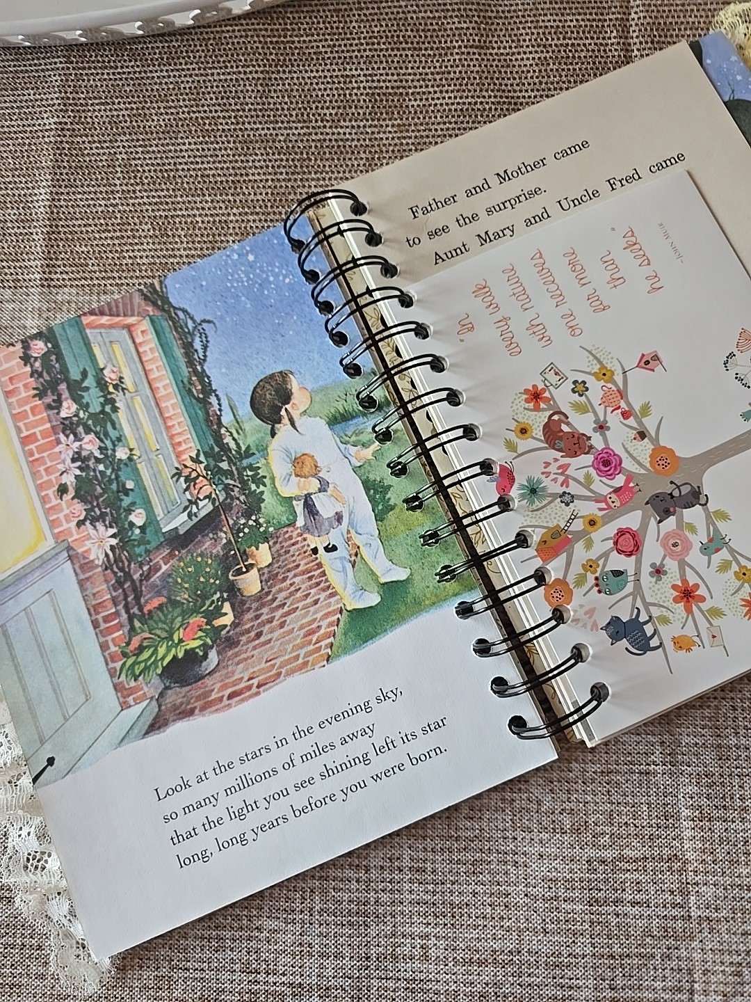LGB About God Hardcover Junk Journal Wire Bound Scrapbook Vintage Upcycled Book