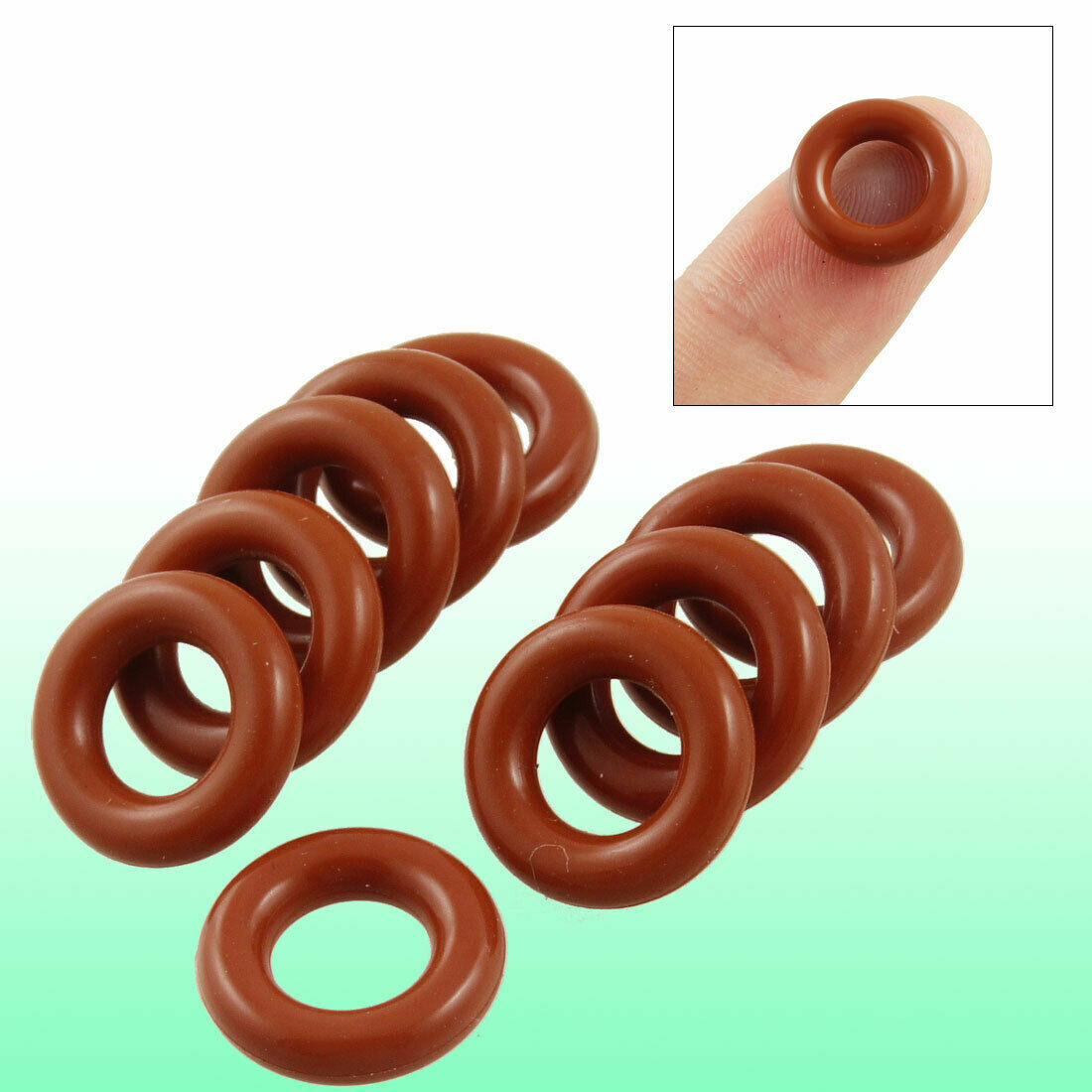 10 Pcs Brick Red Industrial Silicone O Ring Seal 7mm x 13mm x 3mm✦KD